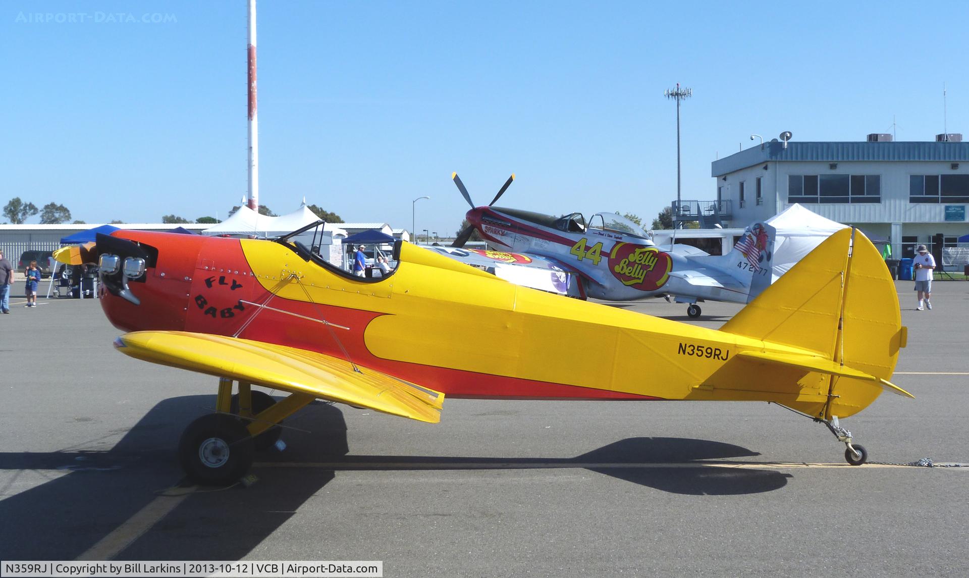 N359RJ, Bowers Fly Baby 1A C/N RL-1, On display for Mustang Day.