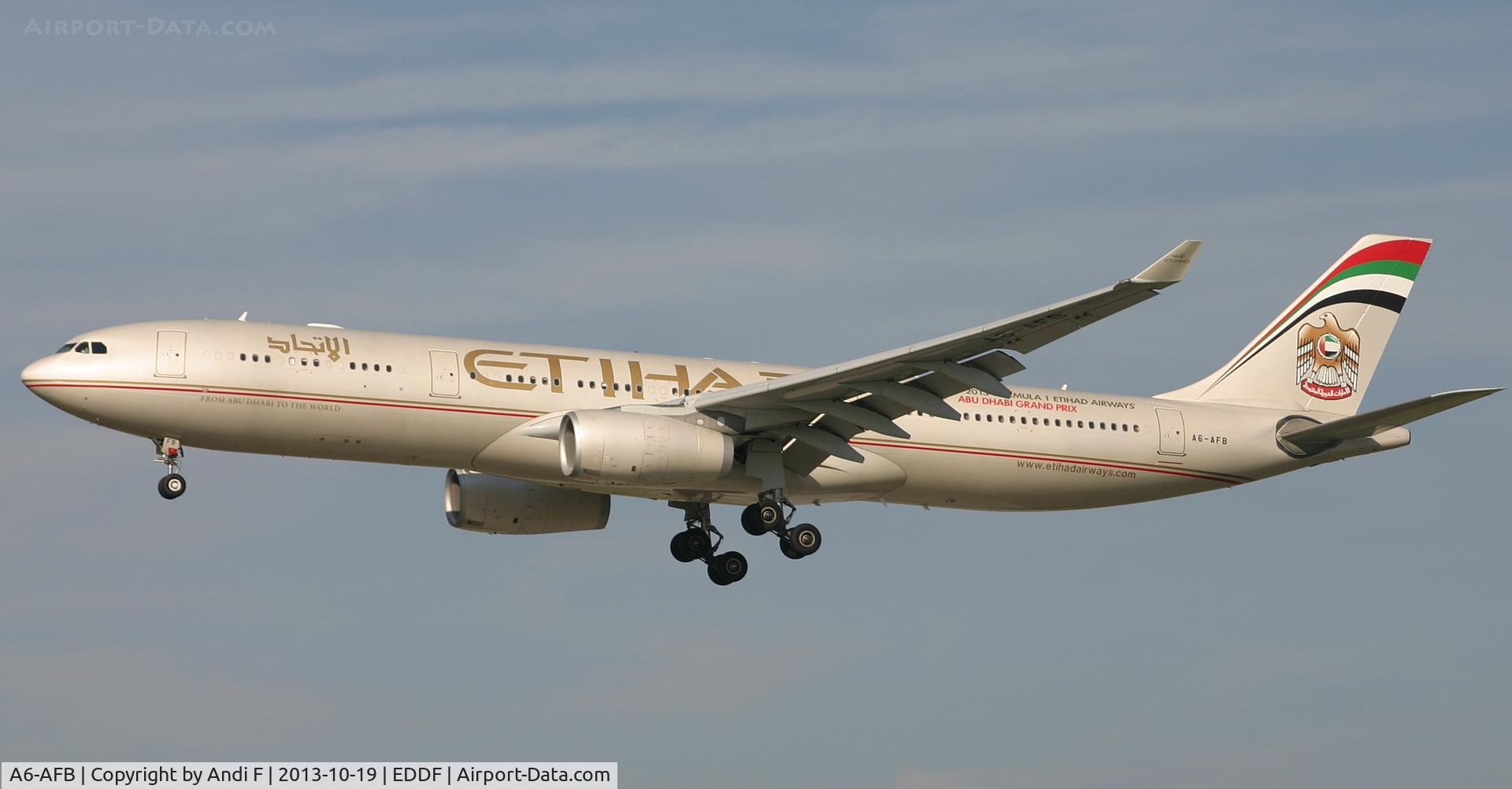 A6-AFB, 2009 Airbus A330-343X C/N 1081, Etihad Airways Airbus A330-343E