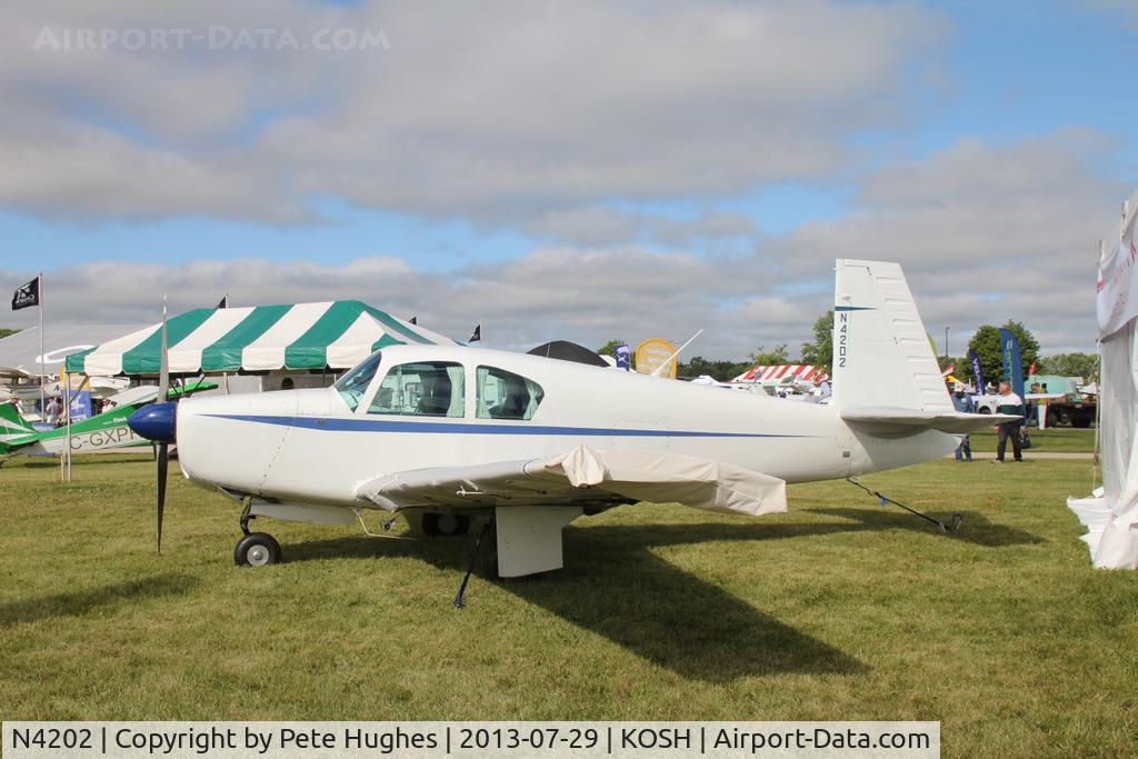 N4202, 1955 Mooney M20 C/N 1004, N4202 at Oshkosh 2013