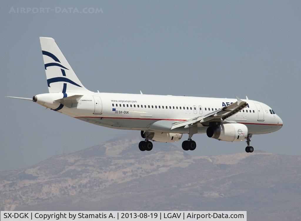 SX-DGK, 2009 Airbus A320-232 C/N 3748, Landing on rwy 03L