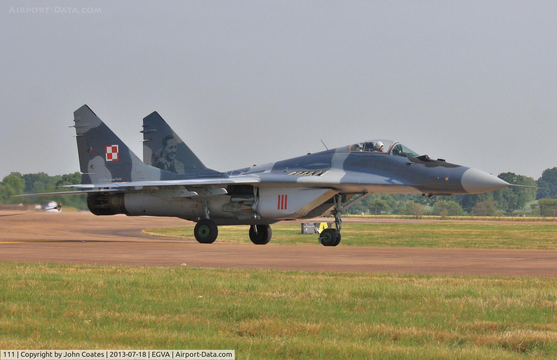 111, Mikoyan-Gurevich MiG-29A C/N 35111, Tail artwork depicts P O Miroslaw Feric 1915-1942