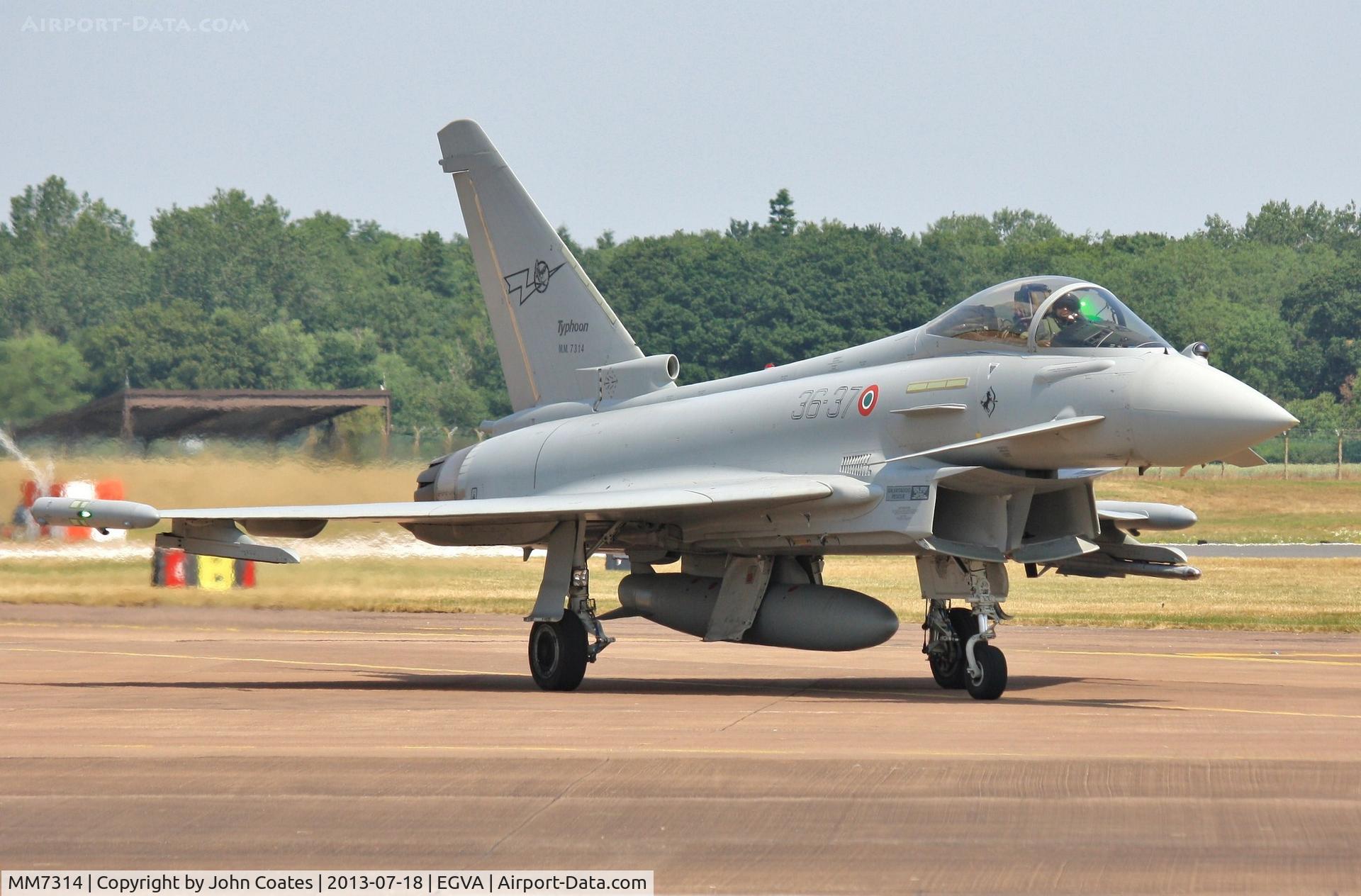 MM7314, Eurofighter EF-2000 Typhoon S C/N IS046, Arriving for RIAT 2013