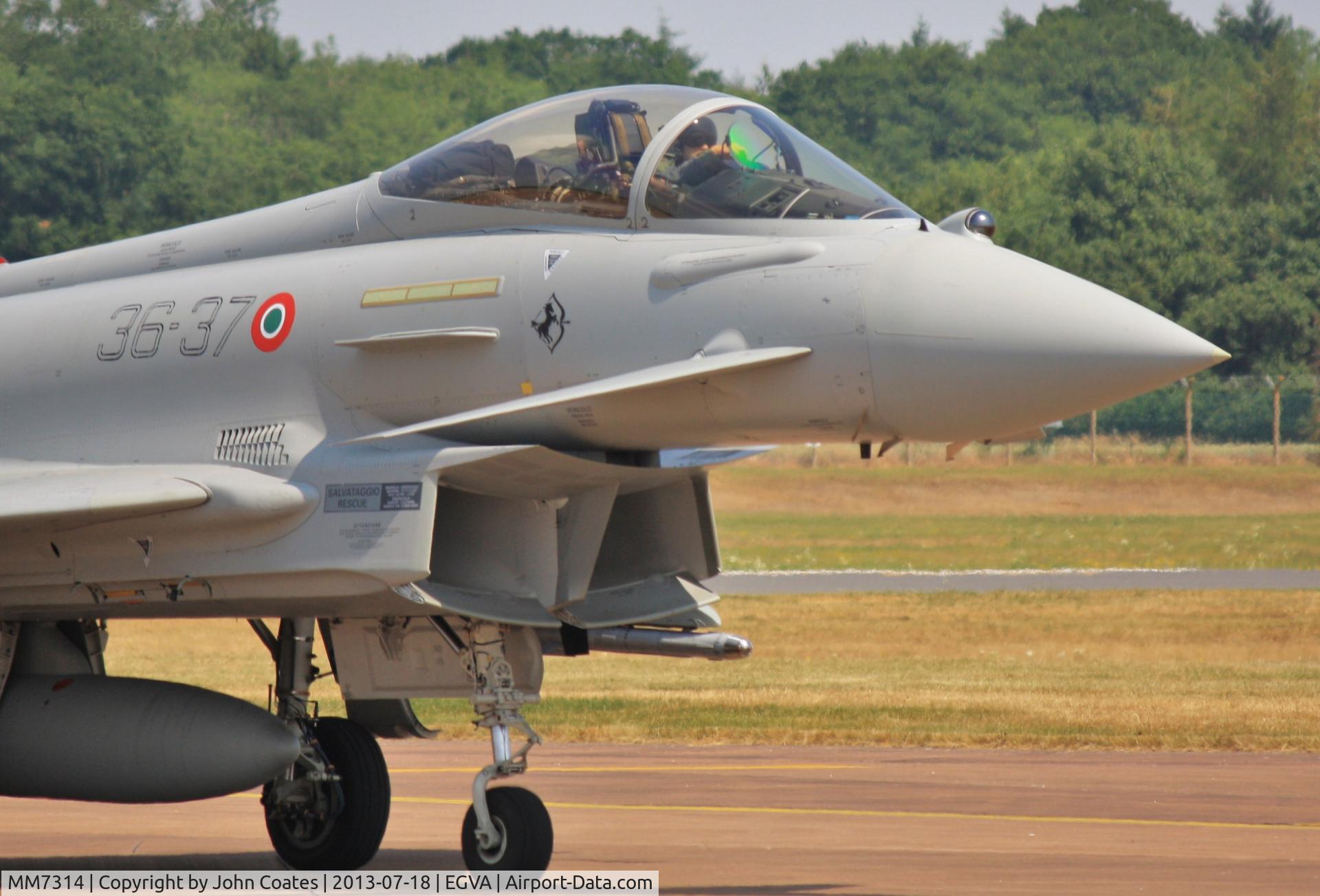 MM7314, Eurofighter EF-2000 Typhoon S C/N IS046, Arriving at RIAT 2013