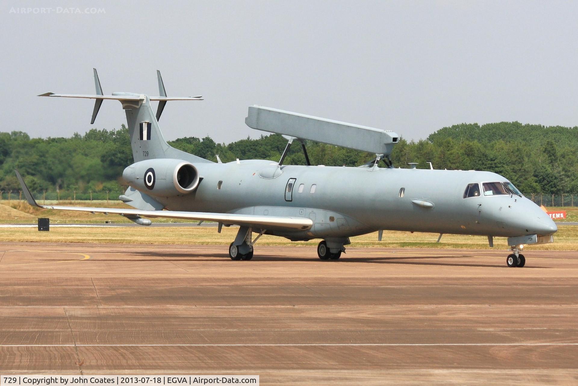 729, Embraer EMB-145H AEW&C C/N 145729, Arriving at RIAT 2013