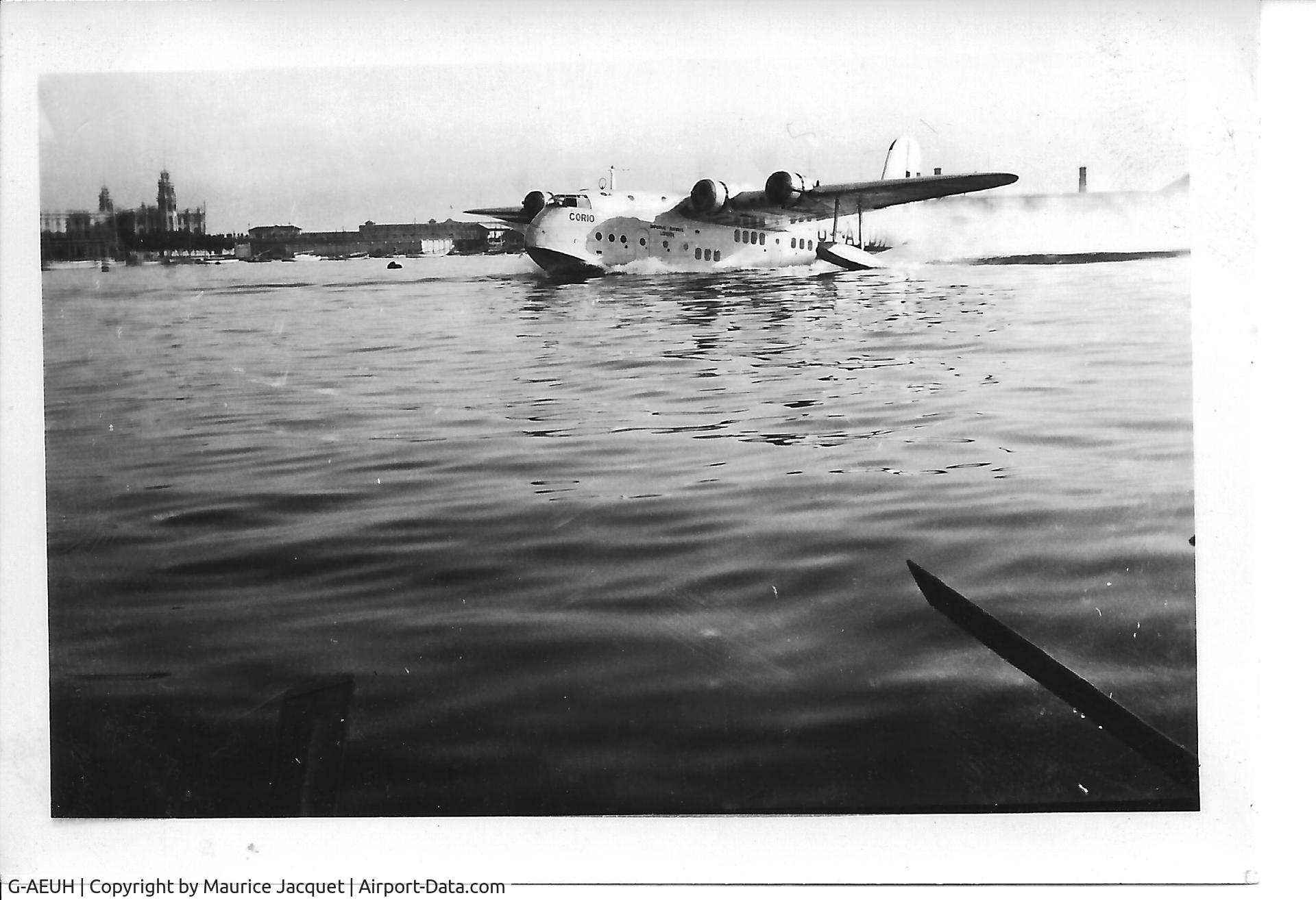 G-AEUH, Short S.23 Empire C/N S.850, I have two pictures of Corio / G-AEUH taken between May 1940 and 1942 in Egypt, in Alexandria harbour. They were taken by my father, a sailor in the French navy.