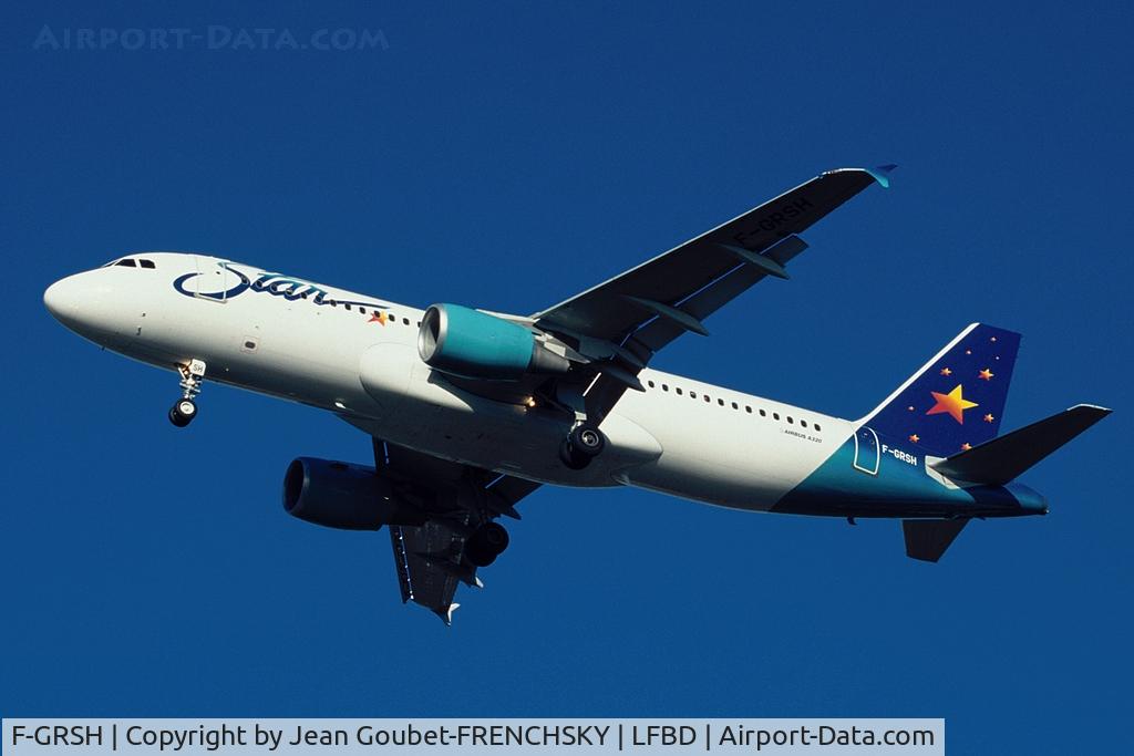 F-GRSH, Airbus A320-214 C/N 749, Star Europe landing 24 from Ibiza