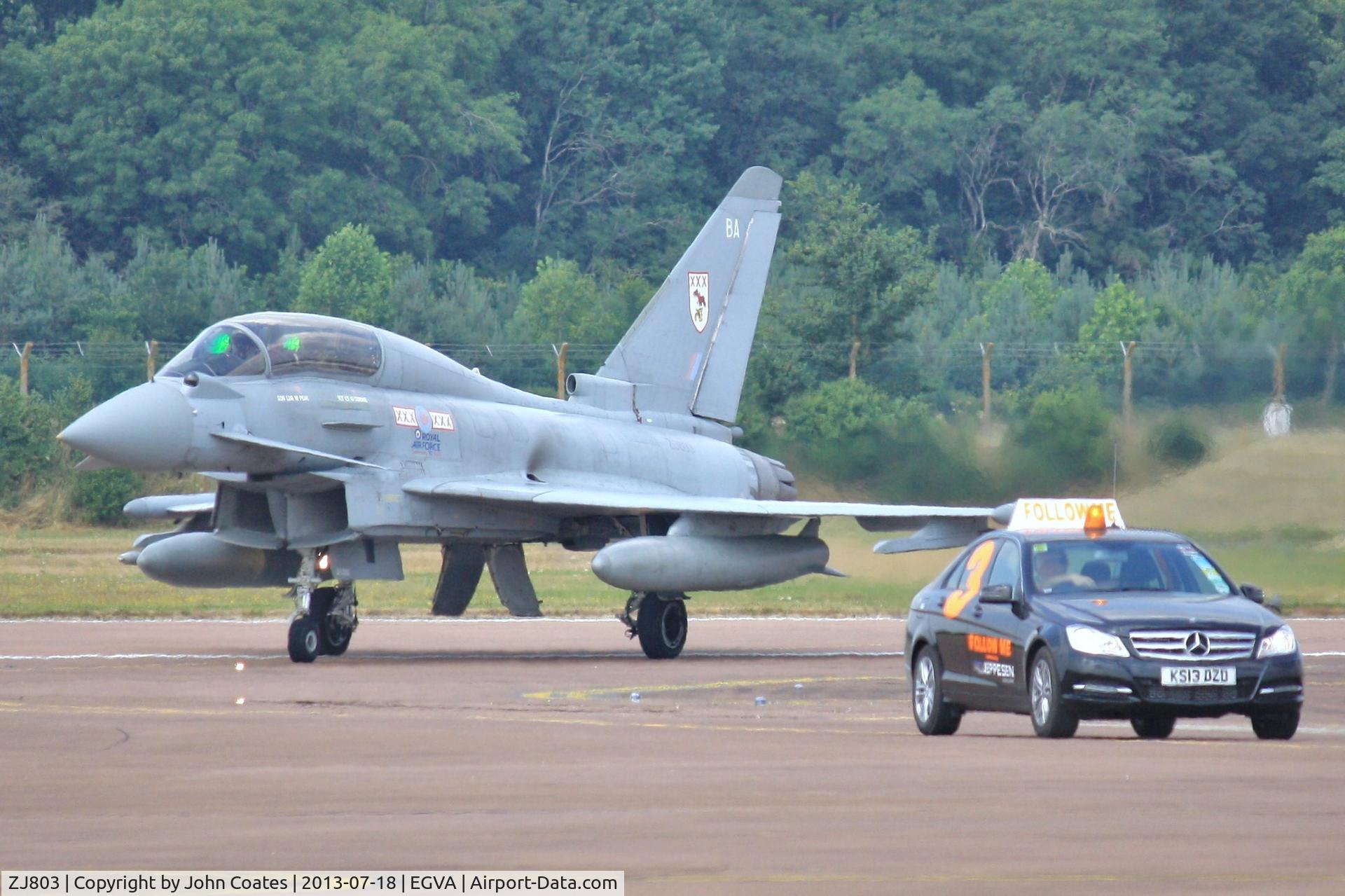 ZJ803, 2003 Eurofighter EF-2000 Typhoon T3 C/N 0013/BT004, Now T3 spec with 