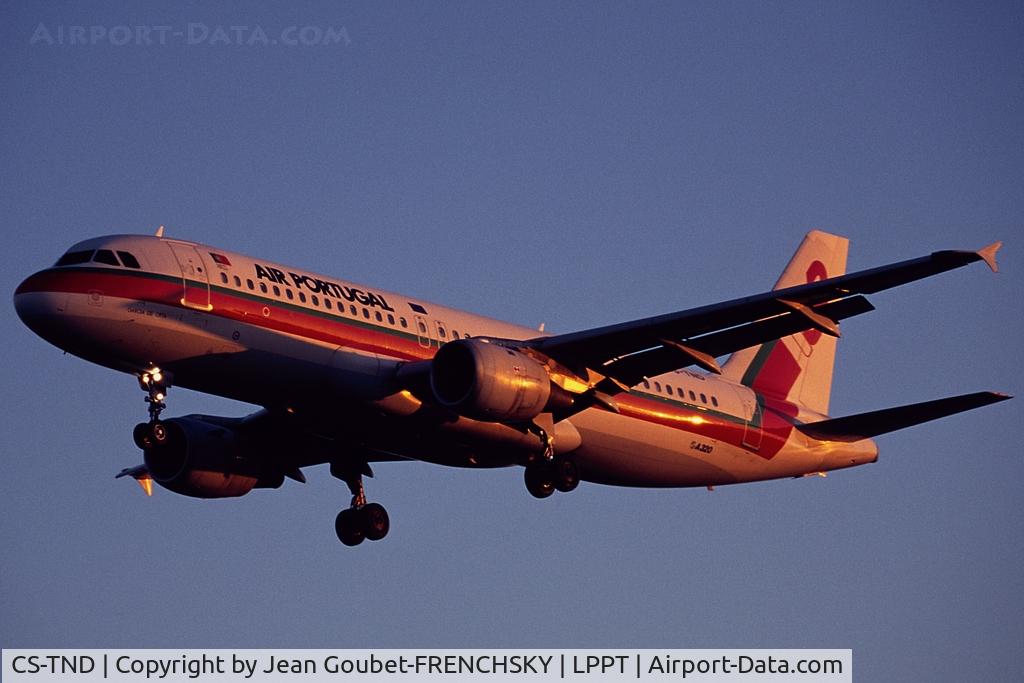 CS-TND, 1991 Airbus A320-212 C/N 0235, Garcia Da Horta TAP landing from Paris Orly