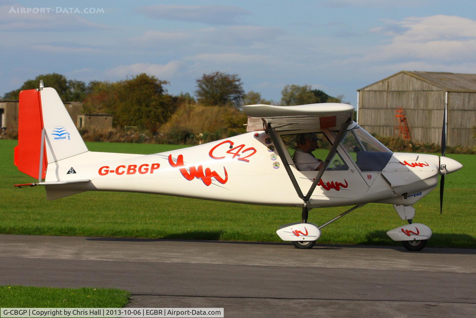 G-CBGP, 2001 Comco Ikarus C42 FB UK C/N PFA 322-13741, at Breighton's Pre Hibernation Fly-in, 2013