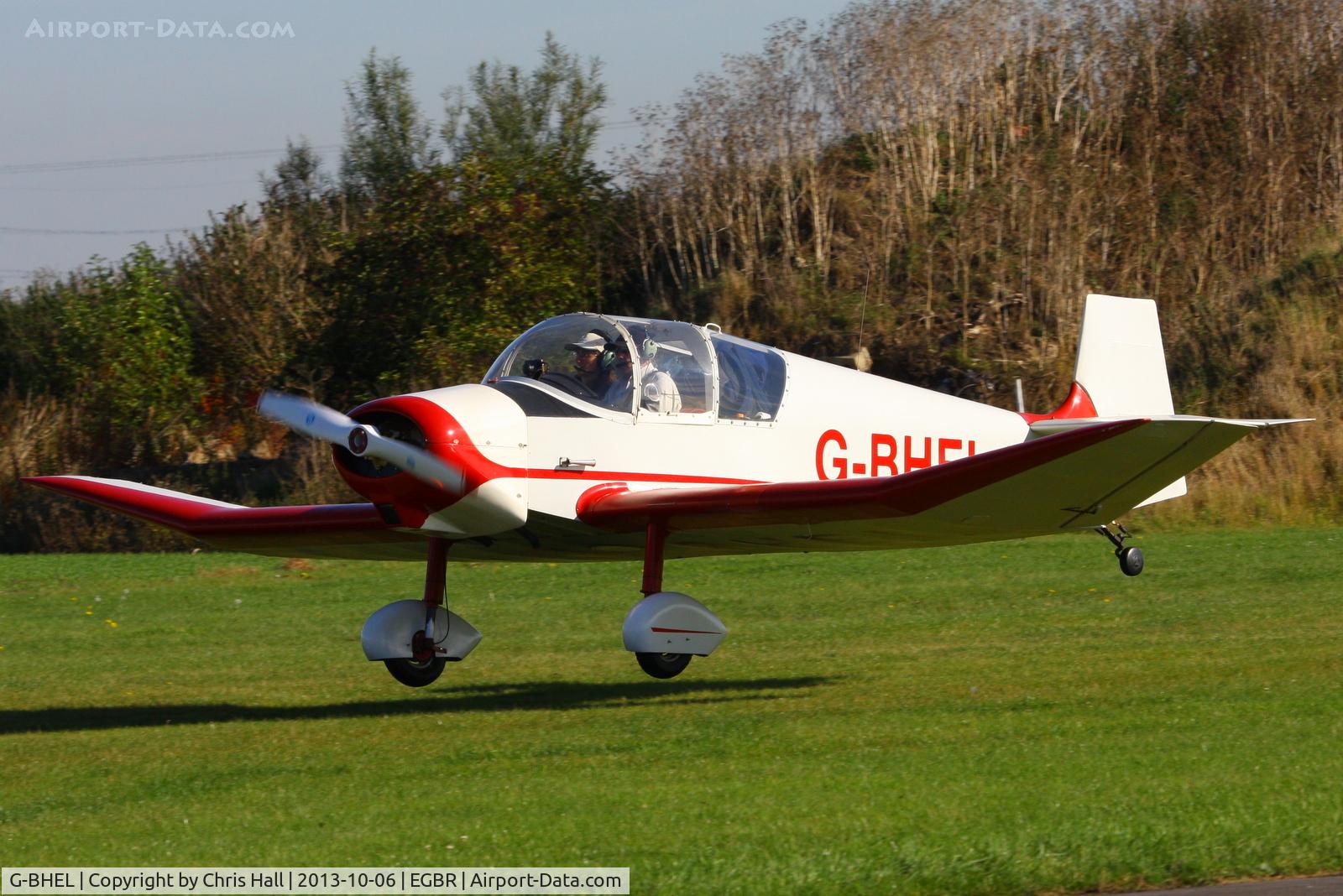 G-BHEL, 1957 SAN Jodel D-117 C/N 735, at Breighton's Pre Hibernation Fly-in, 2013