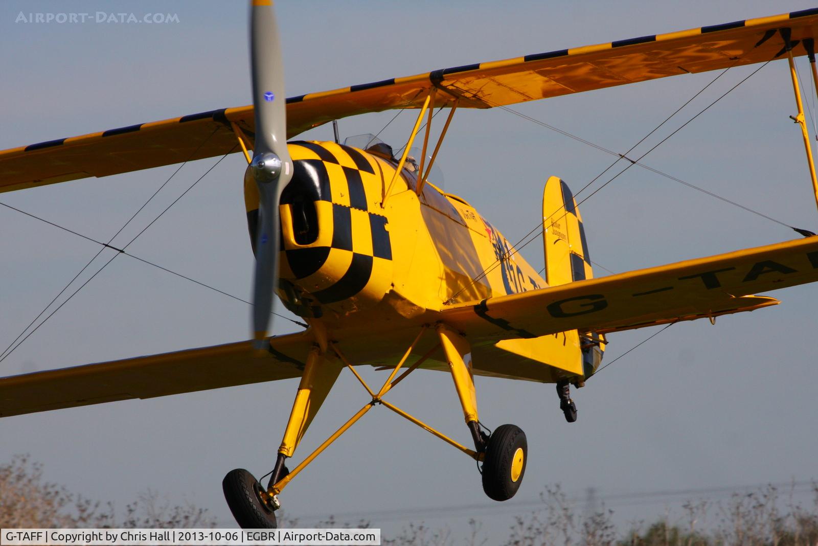G-TAFF, 1957 CASA 1-131E Jungmann C/N 1129, at Breighton's Pre Hibernation Fly-in, 2013