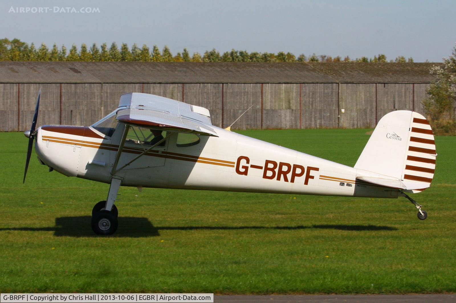 G-BRPF, 1946 Cessna 120 C/N 9902, at Breighton's Pre Hibernation Fly-in, 2013