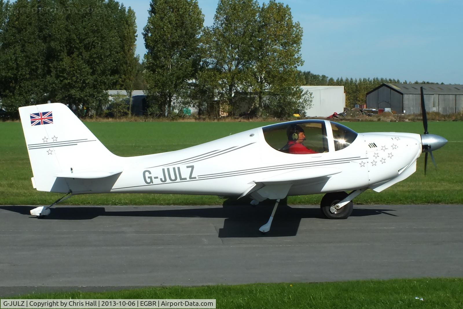 G-JULZ, 2002 Europa Monowheel C/N PFA 247-13045, at Breighton's Pre Hibernation Fly-in, 2013
