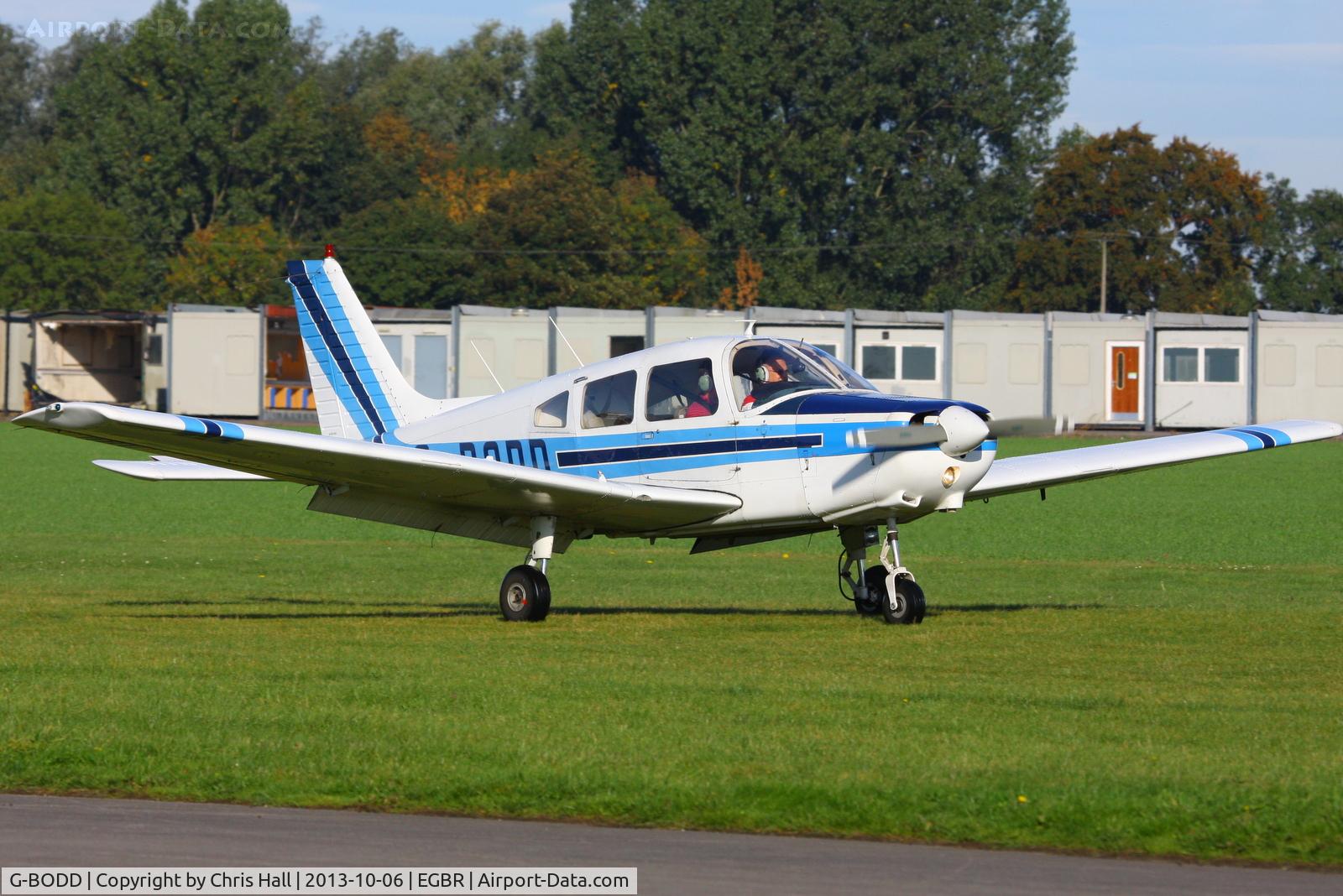 G-BODD, 1988 Piper PA-28-161 Cherokee Warrior II C/N 2816040, at Breighton's Pre Hibernation Fly-in, 2013