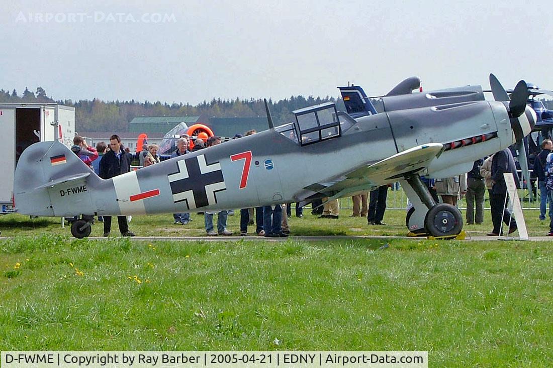 D-FWME, Messerschmitt Bf-109G-4 C/N 0139, Hispano HA.1112-M1L Bouchon [139]Friedrichshafen~D 21/04/2005