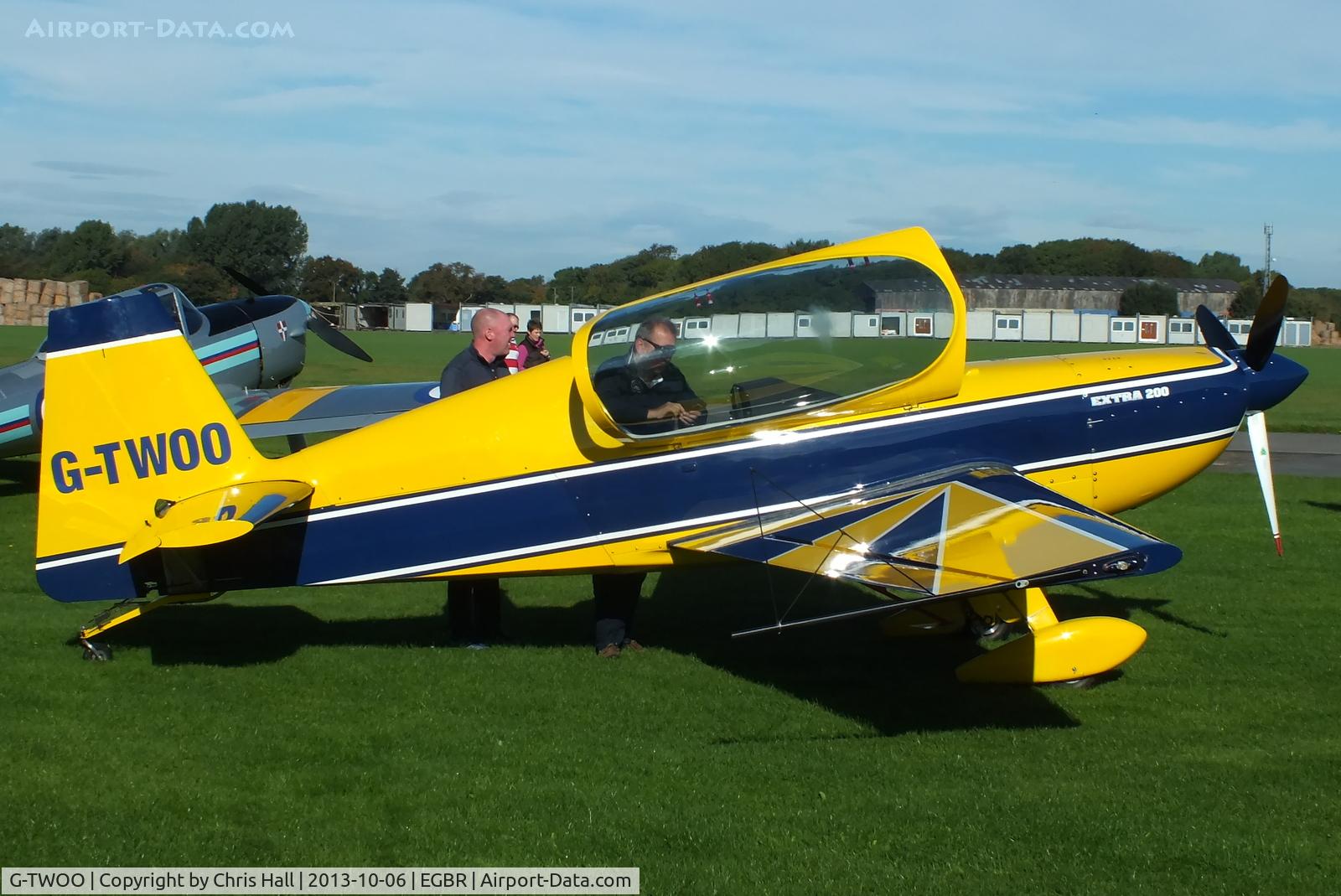 G-TWOO, 1996 Extra EA-300/200 C/N 05, at Breighton's Pre Hibernation Fly-in, 2013