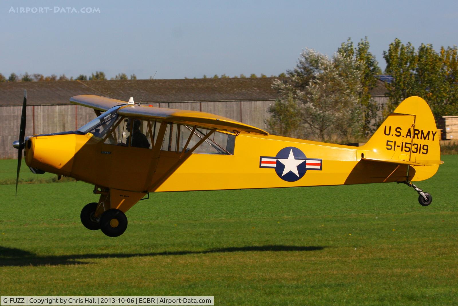 G-FUZZ, 1951 Piper L-18C Super Cub (PA-18-95) C/N 18-1016, at Breighton's Pre Hibernation Fly-in, 2013