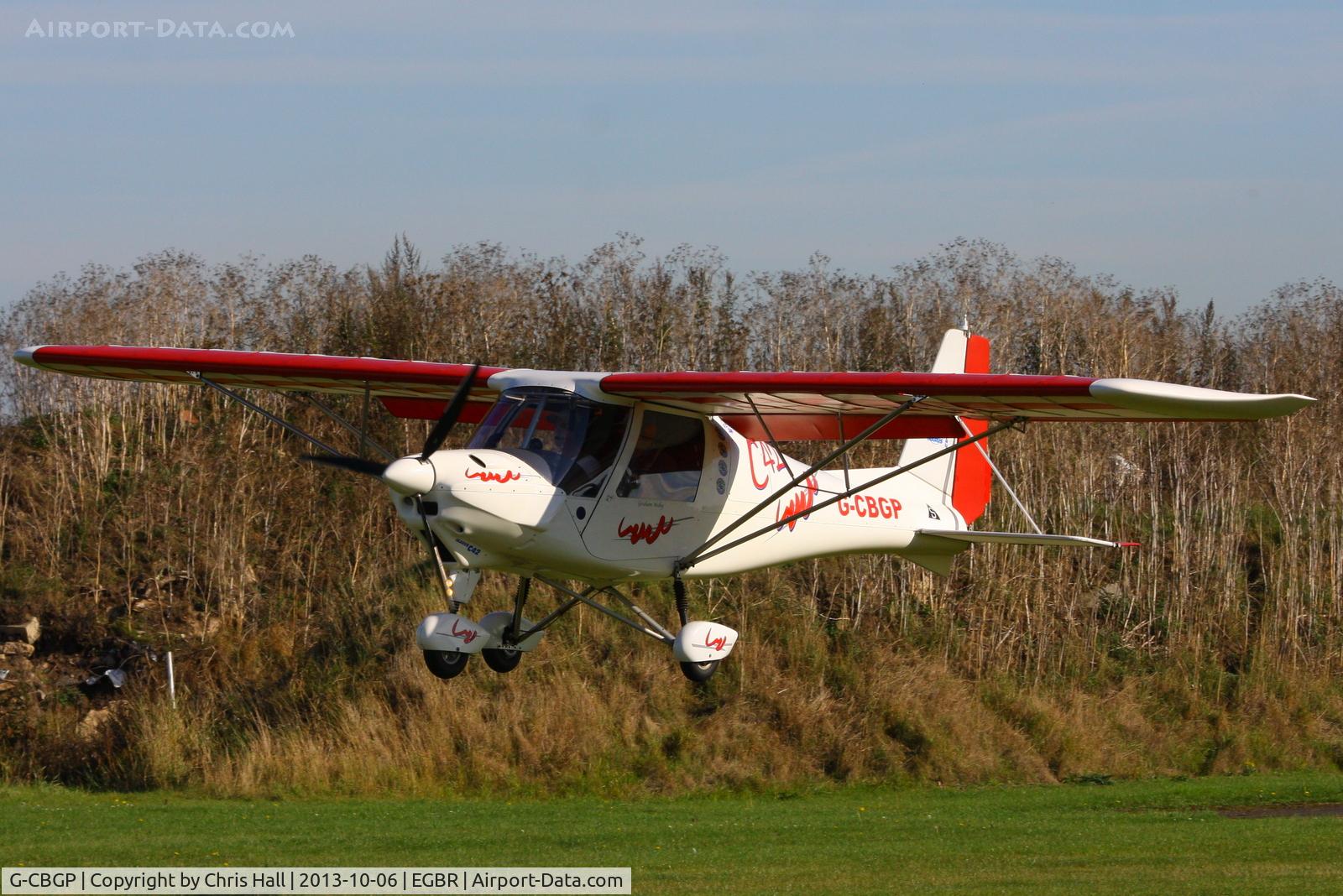 G-CBGP, 2001 Comco Ikarus C42 FB UK C/N PFA 322-13741, at Breighton's Pre Hibernation Fly-in, 2013