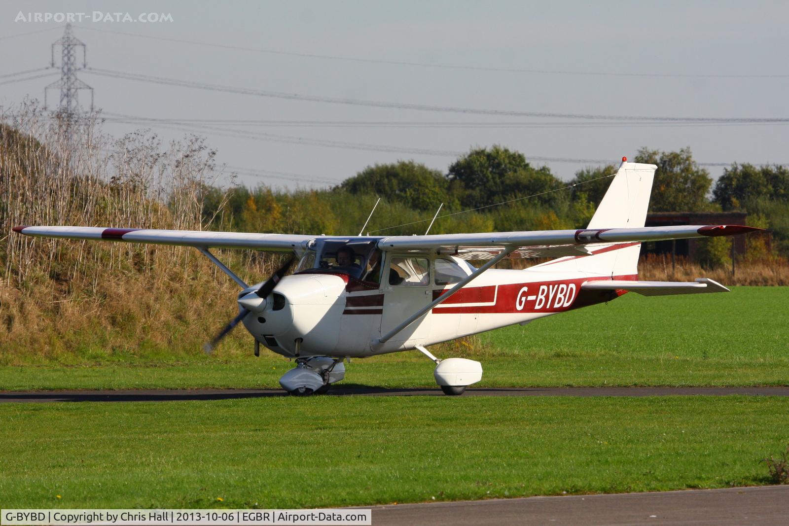 G-BYBD, 1968 Reims F172H Skyhawk C/N 0487, at Breighton's Pre Hibernation Fly-in, 2013