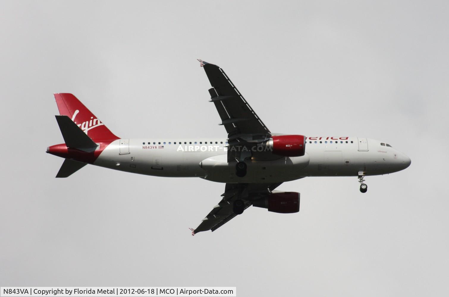 N843VA, 2011 Airbus A320-214 C/N 4814, Virgin America A320