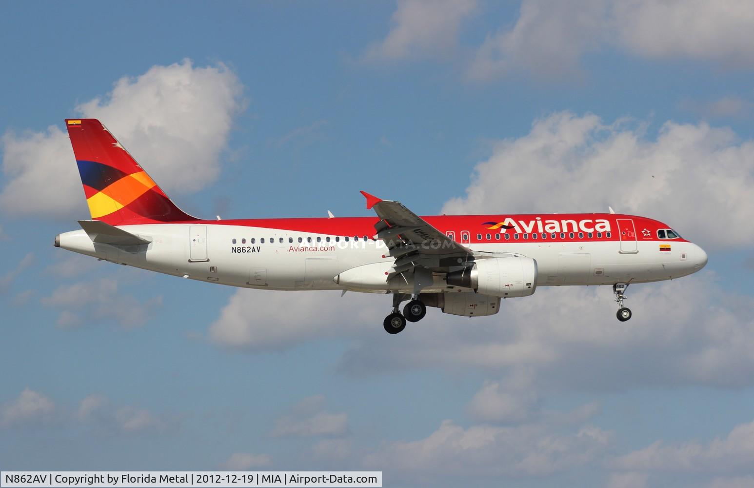 N862AV, 2011 Airbus A320-214 C/N 4862, Avianca A320