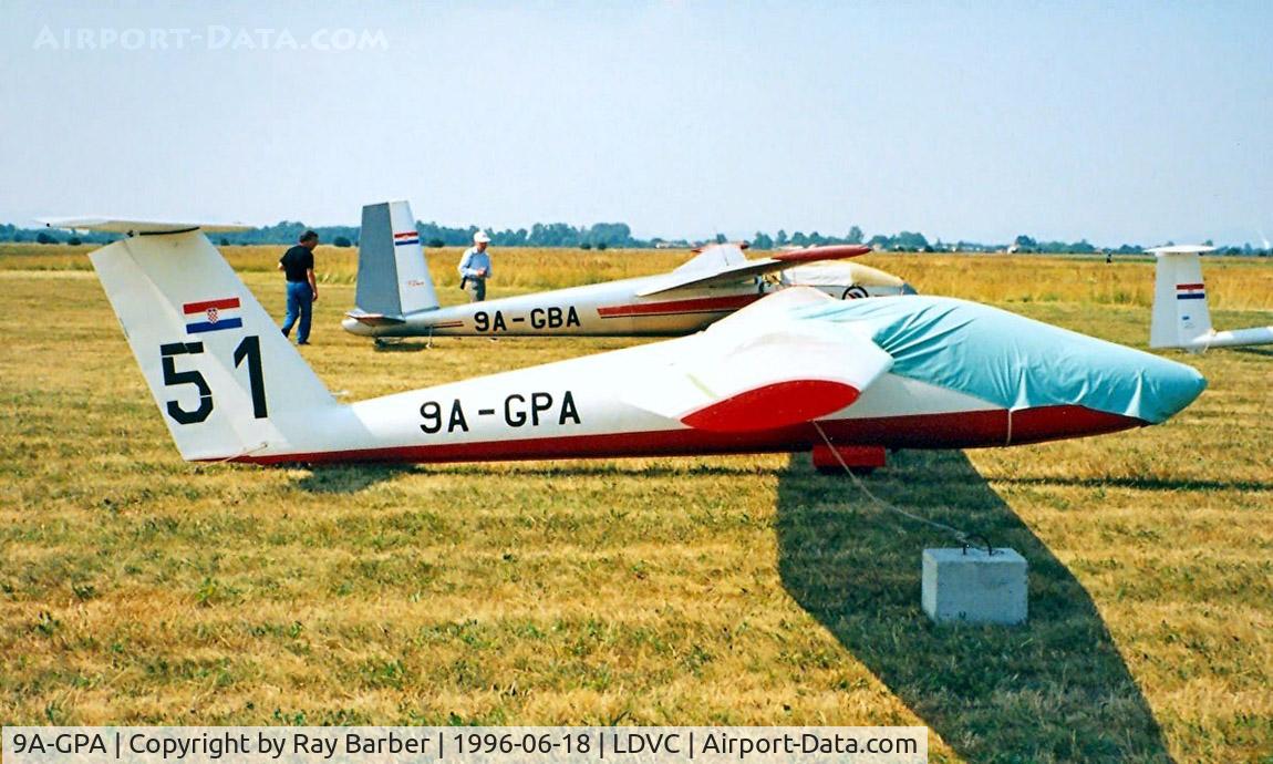 9A-GPA, Pilatus B4-PC11 C/N 291, Pilatus B4-PC11AF [291] Cakovec-Pribislavec~9A 18/06/1996
