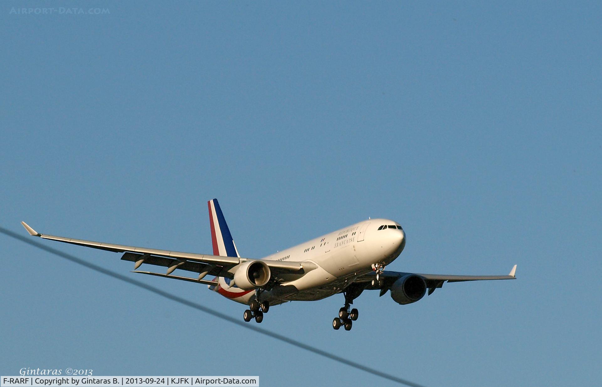 F-RARF, 1999 Airbus A330-223 C/N 240, Government Of France Aircraft going to landing on 22L @ JFK
