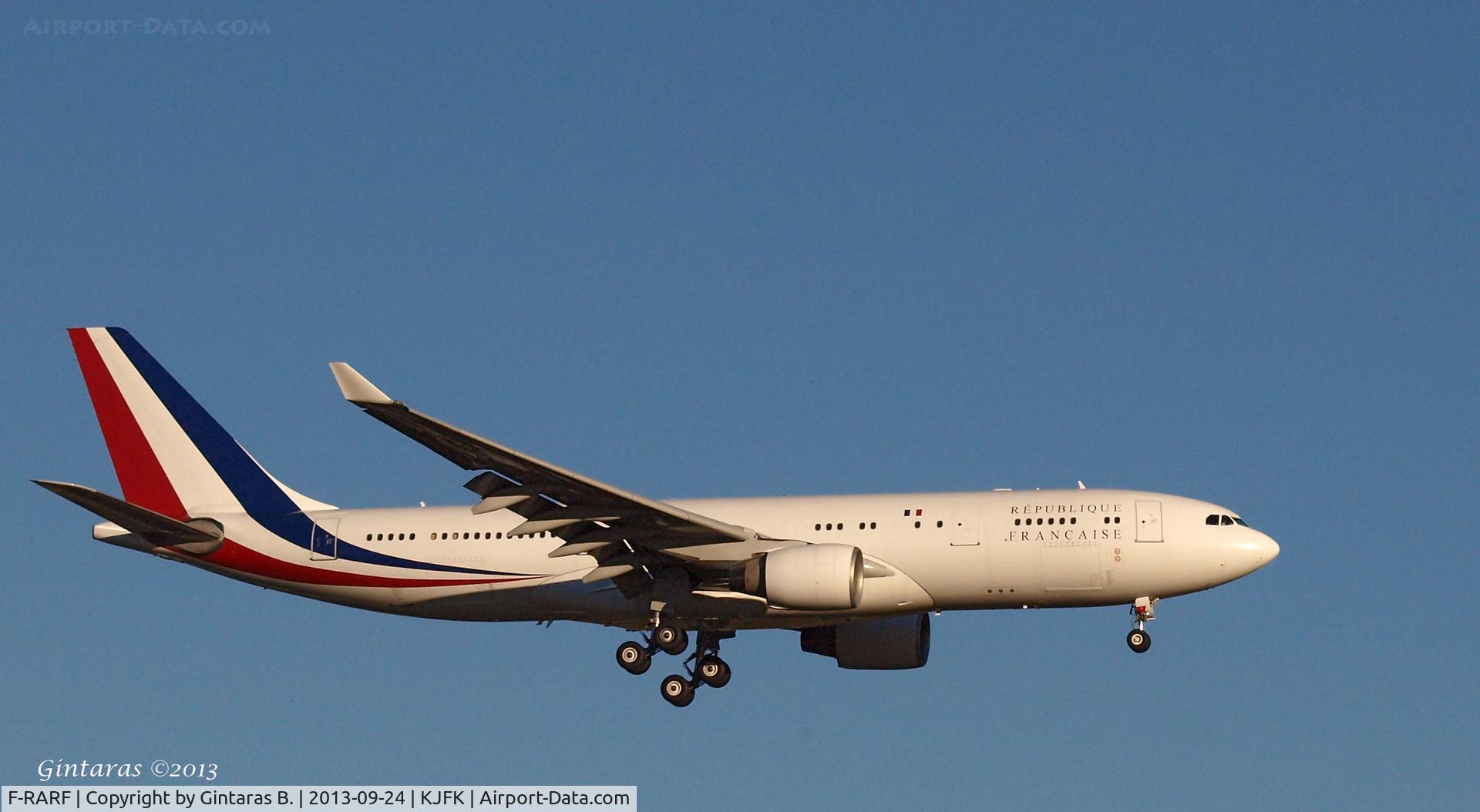 F-RARF, 1999 Airbus A330-223 C/N 240, Government Of France Aircraft going to landing on 22L @ JFK