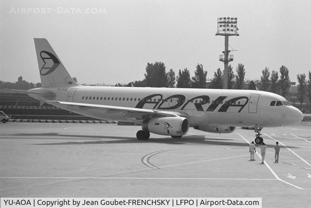 YU-AOA, 1988 Airbus A320-231 C/N 0043, last revenue flight 11/9/10 Tirana - Ljubjana