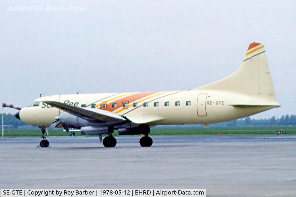 SE-GTE, 1953 Convair 340-32 C/N 99, Convair 340-32 [99] (Scan Bee) Rotterdam~PH 12/05/1978. Taken from a slide.