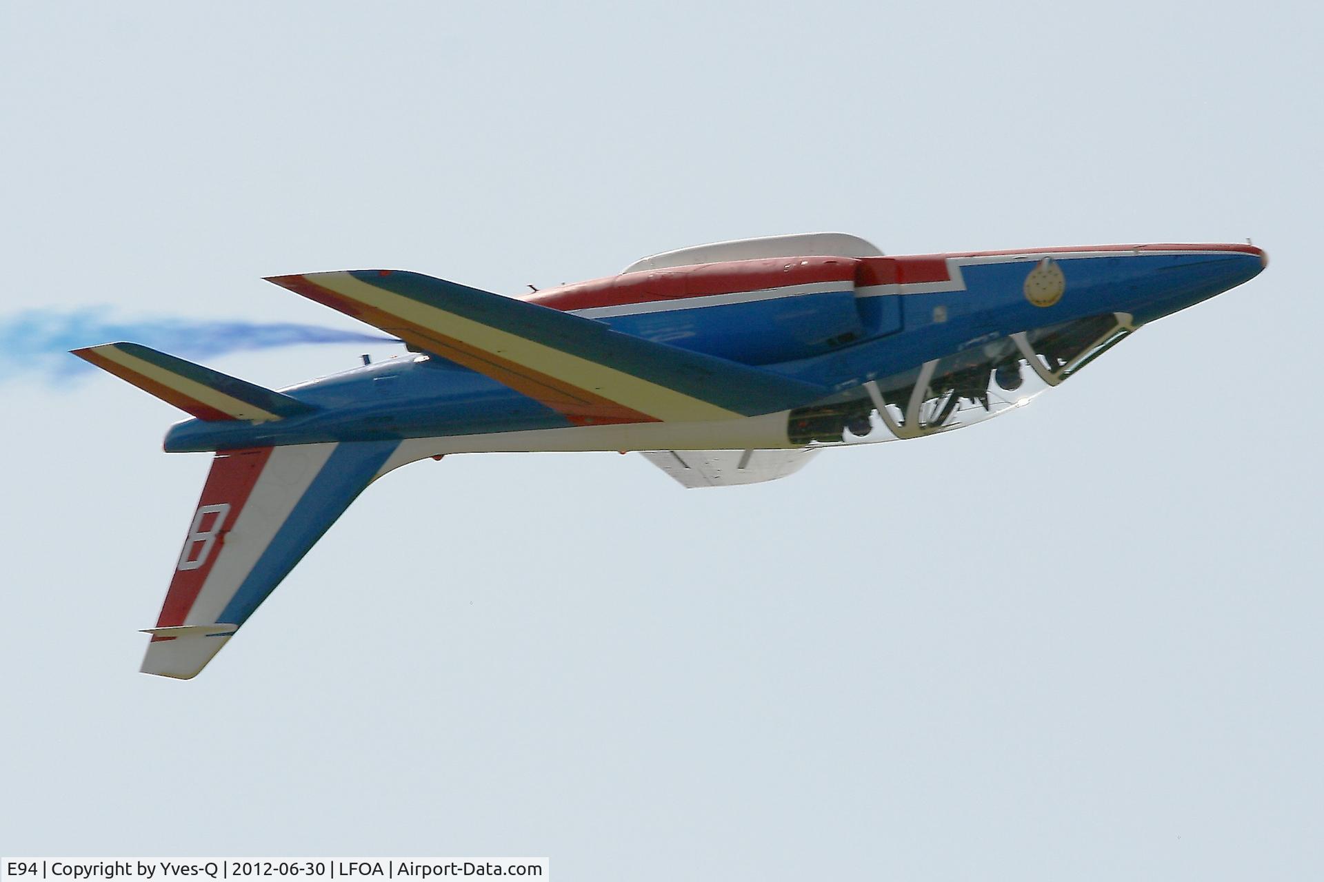 E94, Dassault-Dornier Alpha Jet E C/N E94, Dassault-Dornier Alpha Jet E (F-TERH), Athos 08 of Patrouille De France in 2012, Avord Air Base 702 (LFOA)