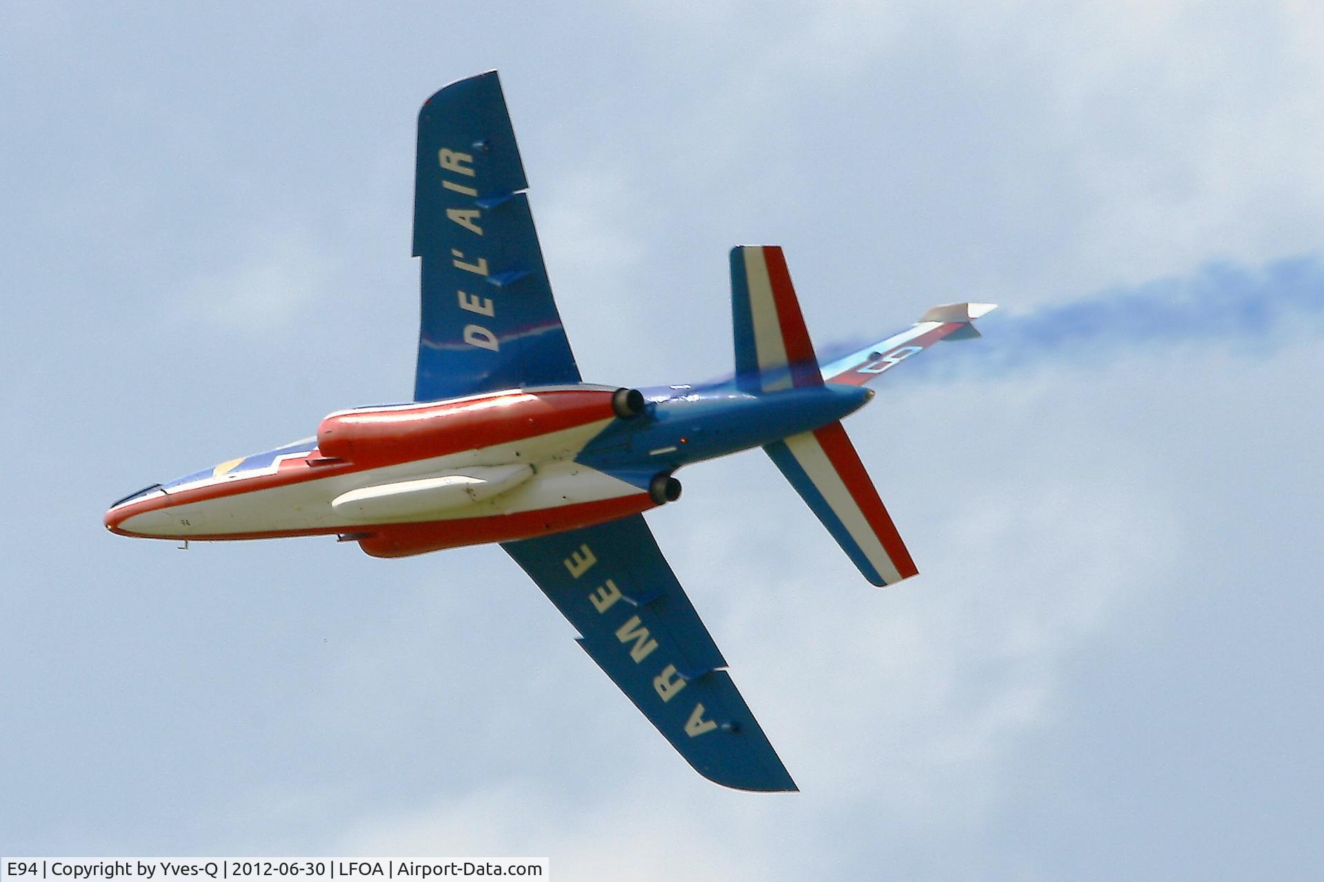E94, Dassault-Dornier Alpha Jet E C/N E94, Dassault-Dornier Alpha Jet E (F-TERH), Athos 08 of Patrouille De France in 2012, Avord Air Base 702 (LFOA)
