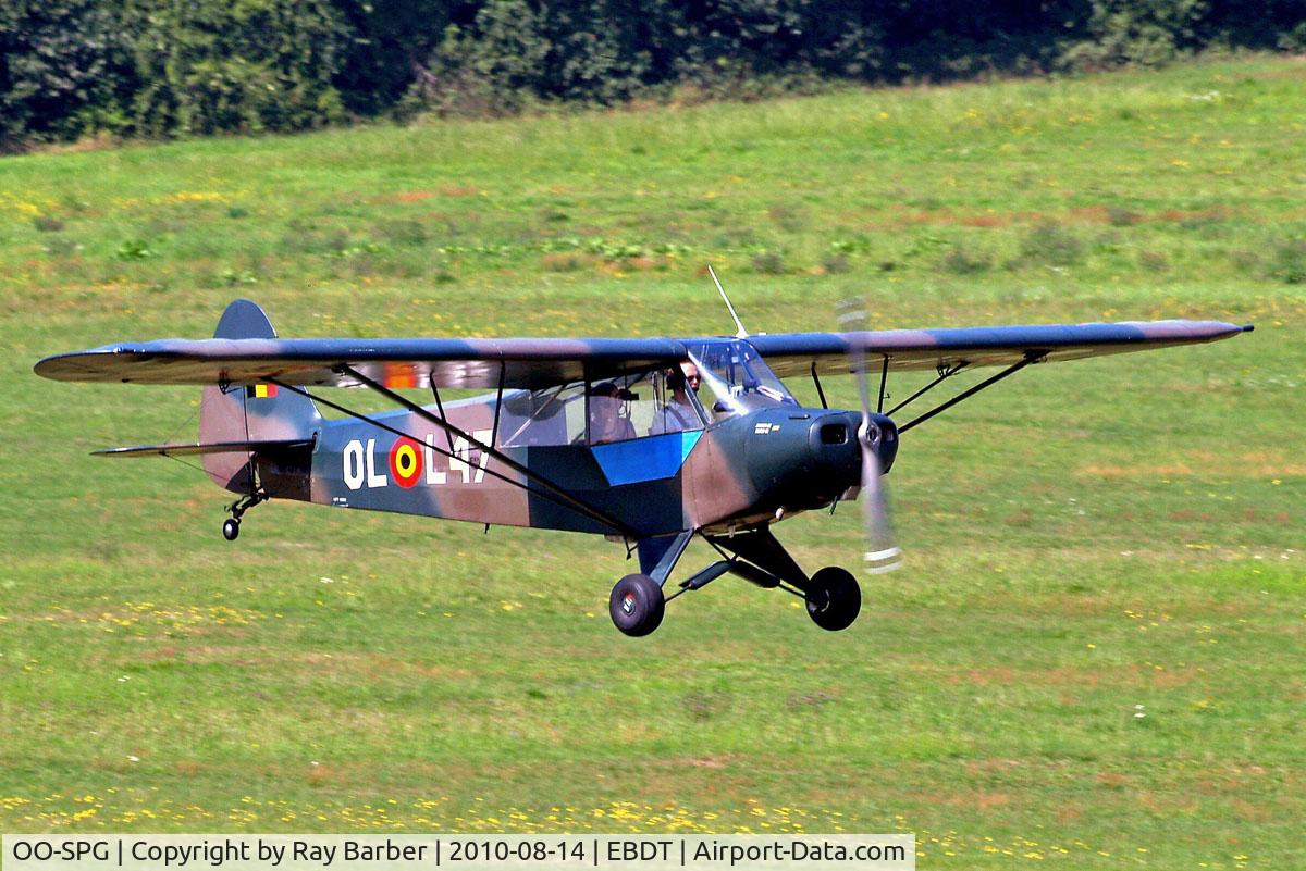 OO-SPG, 1952 Piper L-18C Super Cub (PA-18-95) C/N 18-2060, Piper L-18C-95 Super Cub [18-1650] Schaffen-Diest~OO 14/08/2010