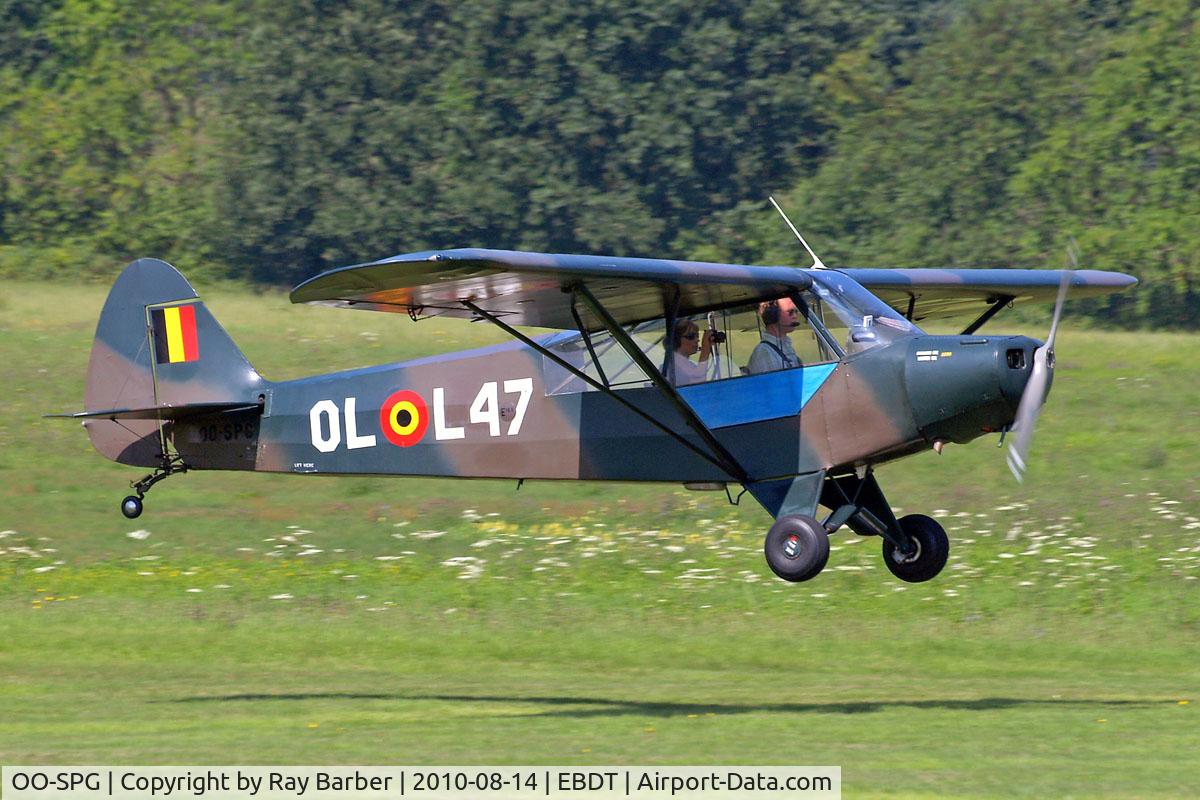 OO-SPG, 1952 Piper L-18C Super Cub (PA-18-95) C/N 18-2060, Piper L-18C-95 Super Cub [18-1650] Schaffen-Diest~OO 14/08/2010