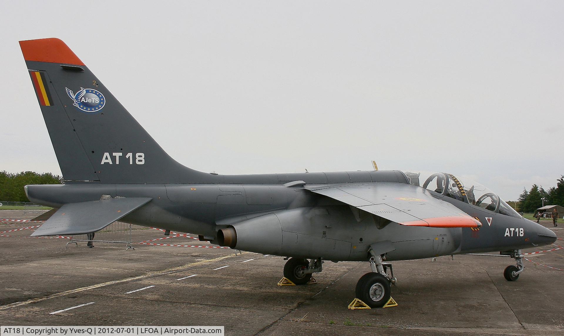 AT18, Dassault-Dornier Alpha Jet 1B C/N B18/1067, Belgian Air Force Dassault-Dornier Alpha Jet 1B, Avord Air Base 702 (LFOA)
