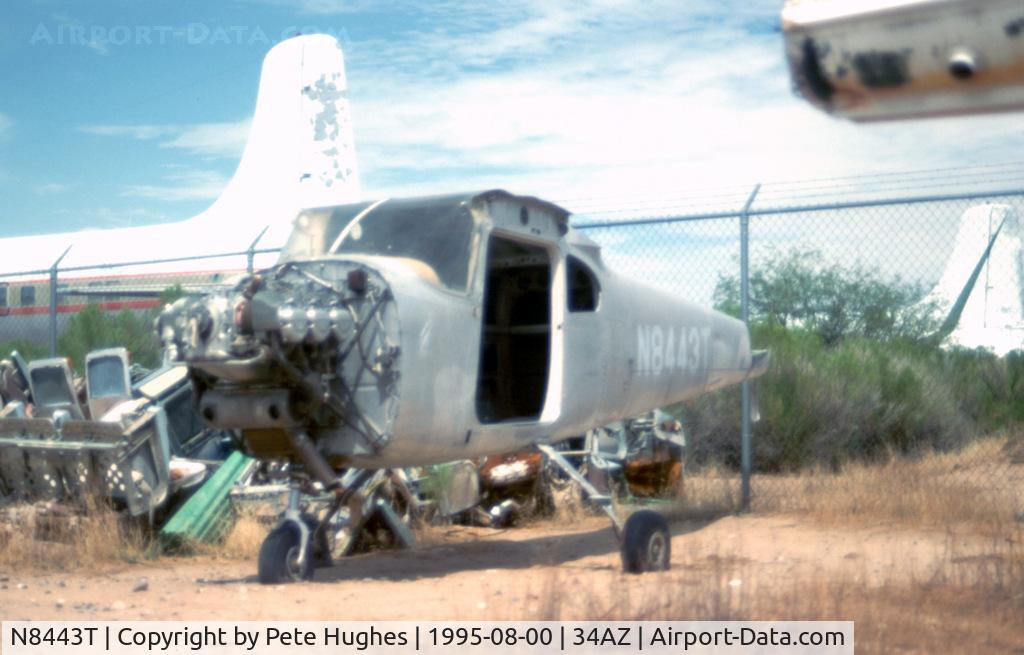 N8443T, 1959 Cessna 182B Skylane C/N 52343, N8443T Cessna 182 at Chandler, AZ - not the best of pictures but shows the fate of this airframe