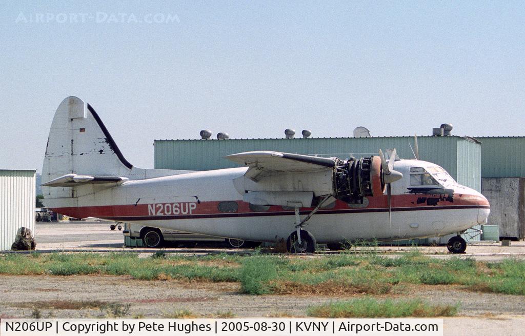 N206UP, 1953 Percival P-50 Prince 2 C/N P50/10, Prince N206UP looking rather sad at Van Nuys in 1995