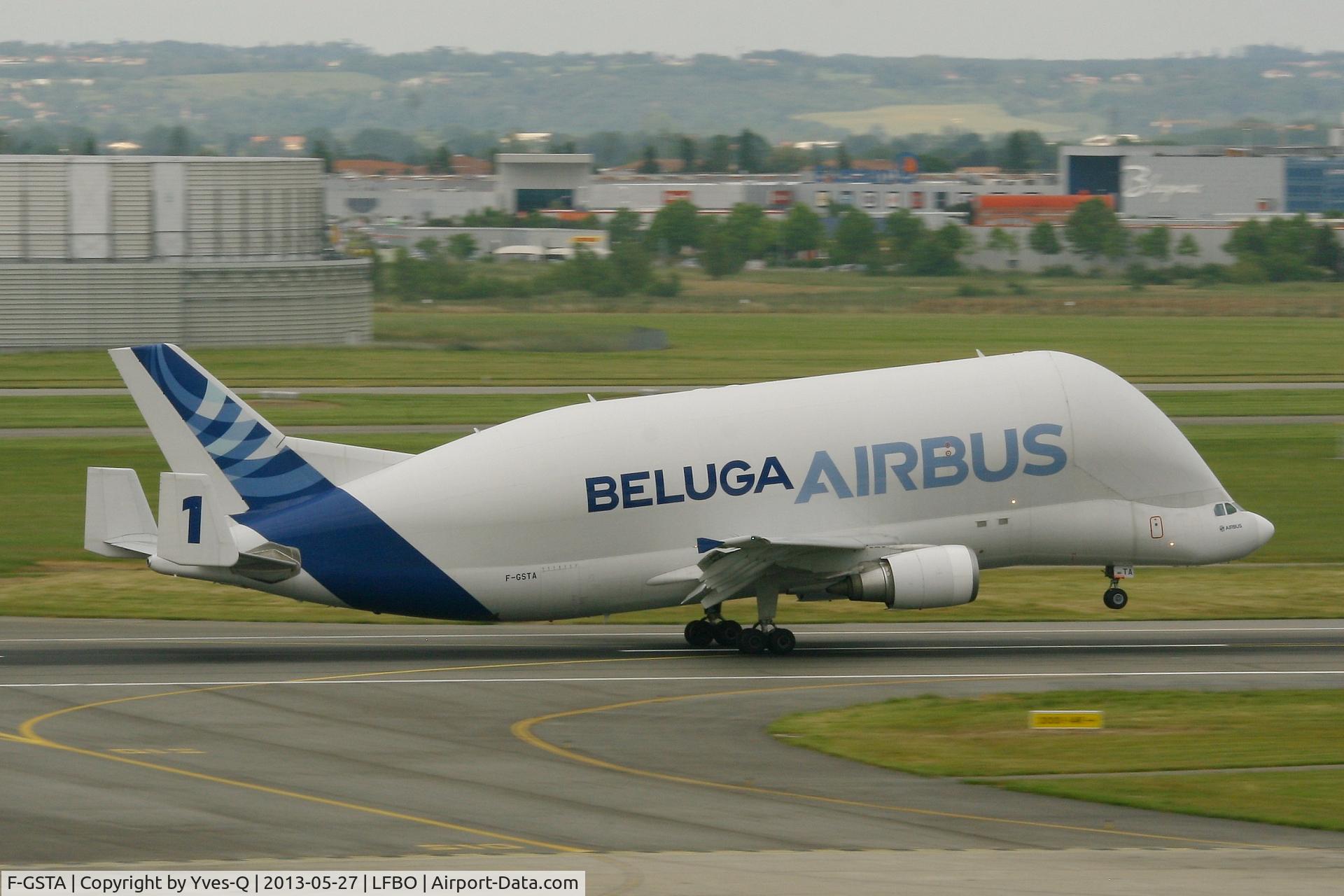 F-GSTA, 1994 Airbus A300B4-608ST Super Transporter C/N 655, Airbus A300B4-608ST Beluga, Landing rwy 14R, Toulouse-Blagnac Airport (LFBO-TLS)