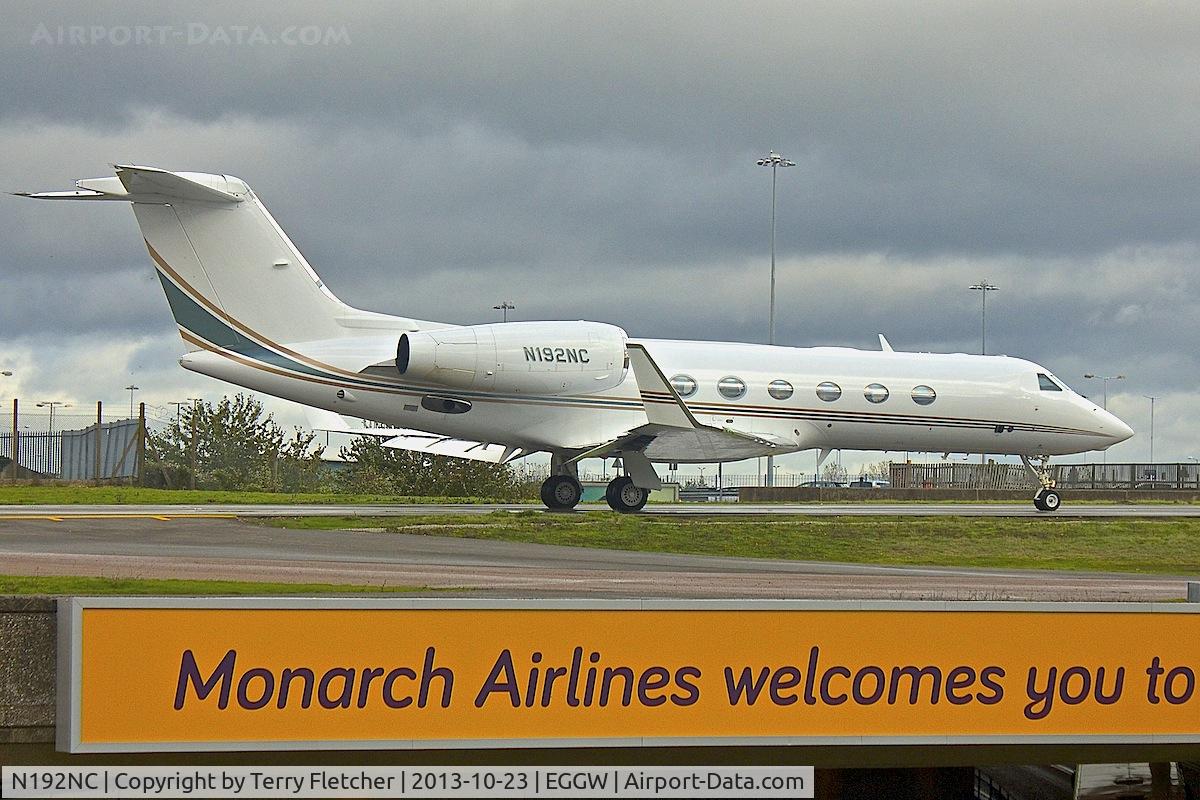 N192NC, 2008 Gulfstream Aerospace GIV-X (G450) C/N 4126, 2008 Gulfstream Aerospace GIV-X (G450), c/n: 4126 at Luton