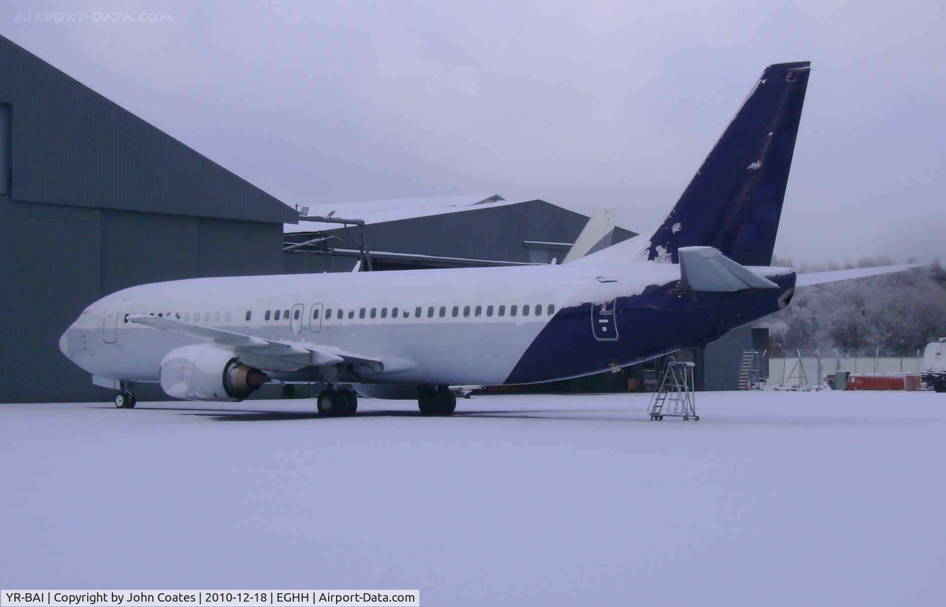 YR-BAI, 1989 Boeing 737-4Y0 C/N 24134, At European after a blizzard.