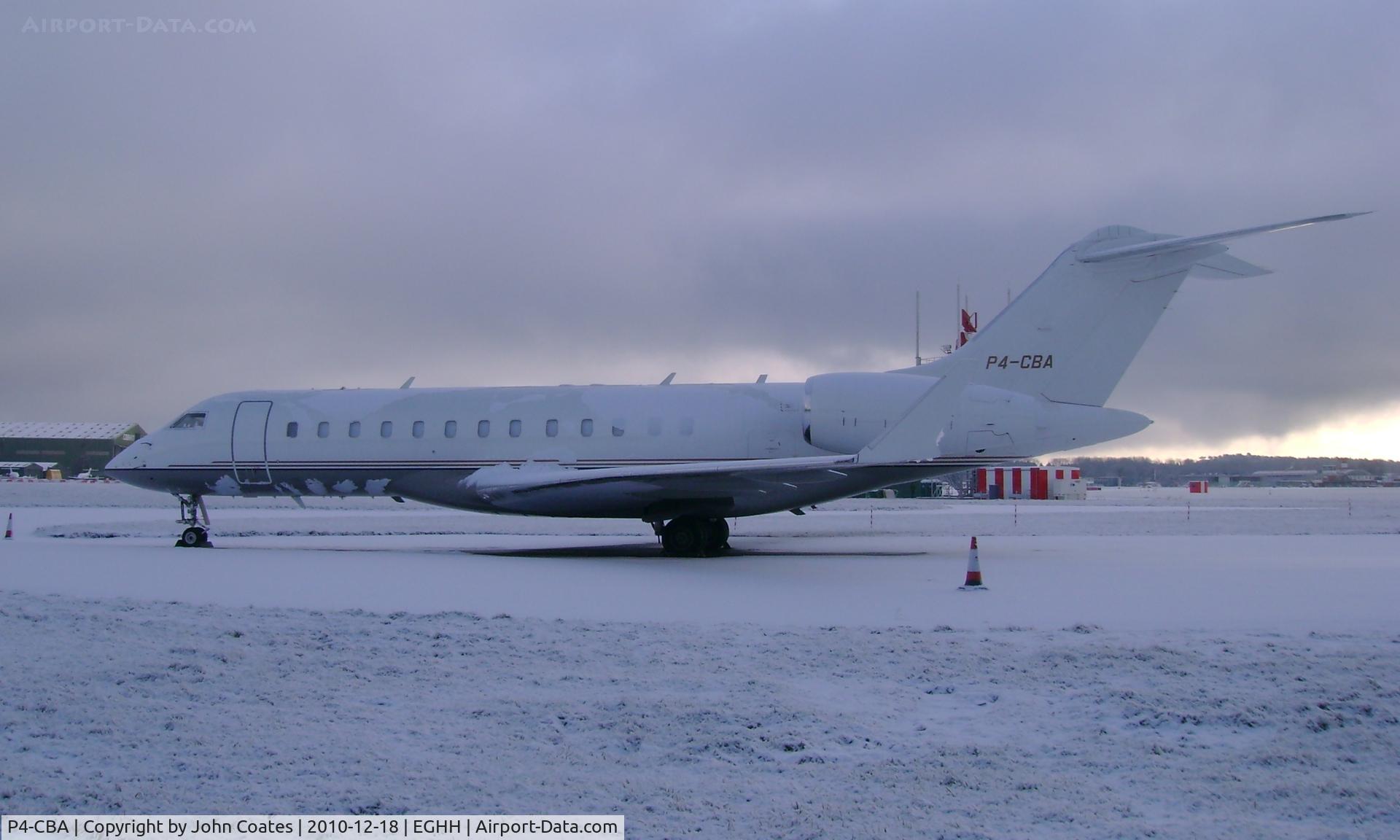 P4-CBA, 2006 Bombardier BD-700-1A10 Global Express XRS C/N 9220, In the snow at Signatures