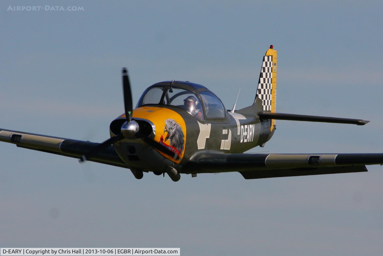 D-EARY, 1959 Piaggio P-149D C/N 057, at Breighton's Pre Hibernation Fly-in, 2013
