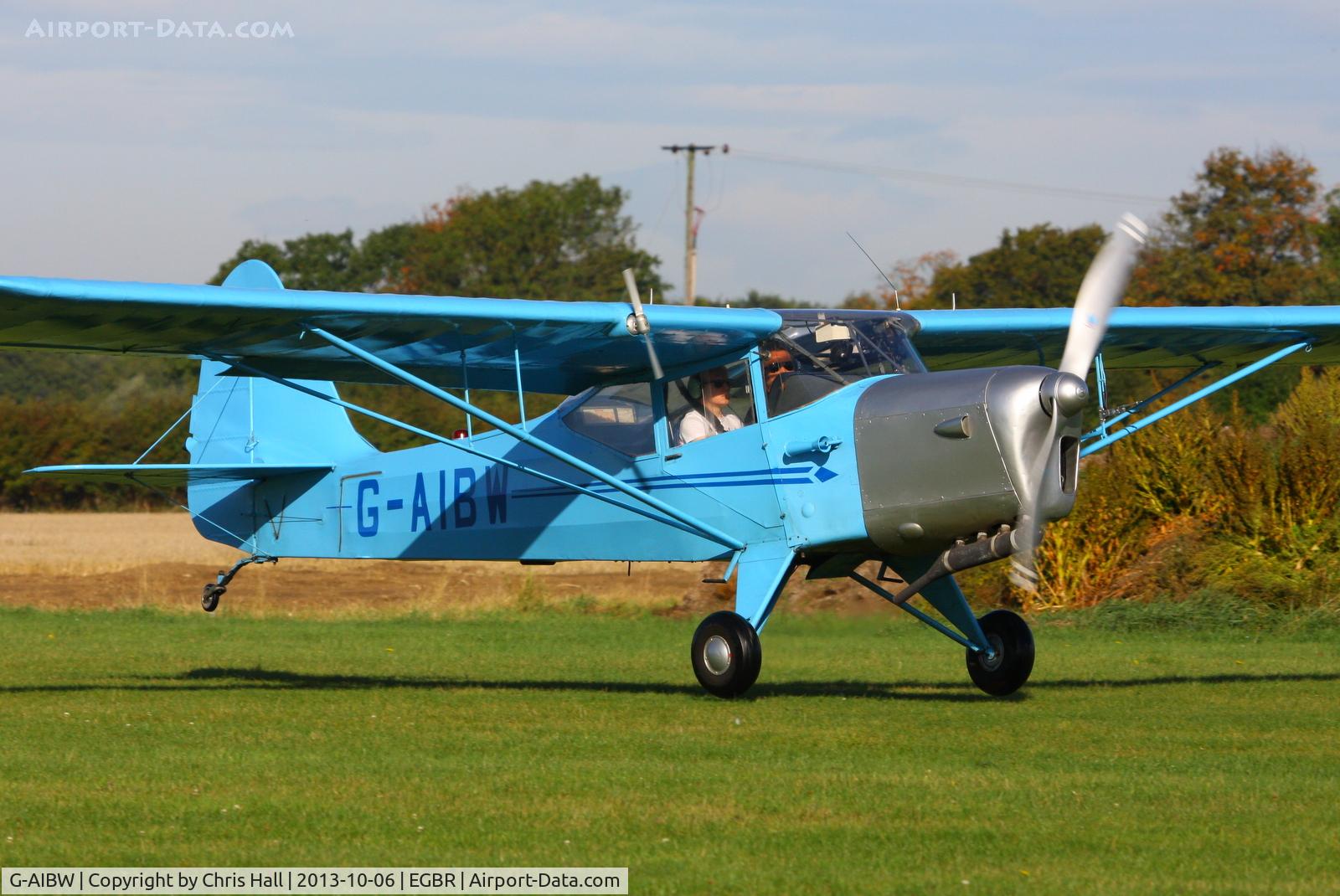 G-AIBW, 1946 Auster J-1N Alpha C/N 2158, at Breighton's Pre Hibernation Fly-in, 2013