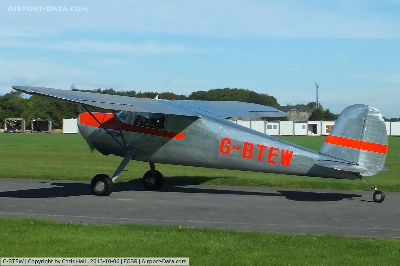 G-BTEW, 1946 Cessna 120 C/N 10238, at Breighton's Pre Hibernation Fly-in, 2013