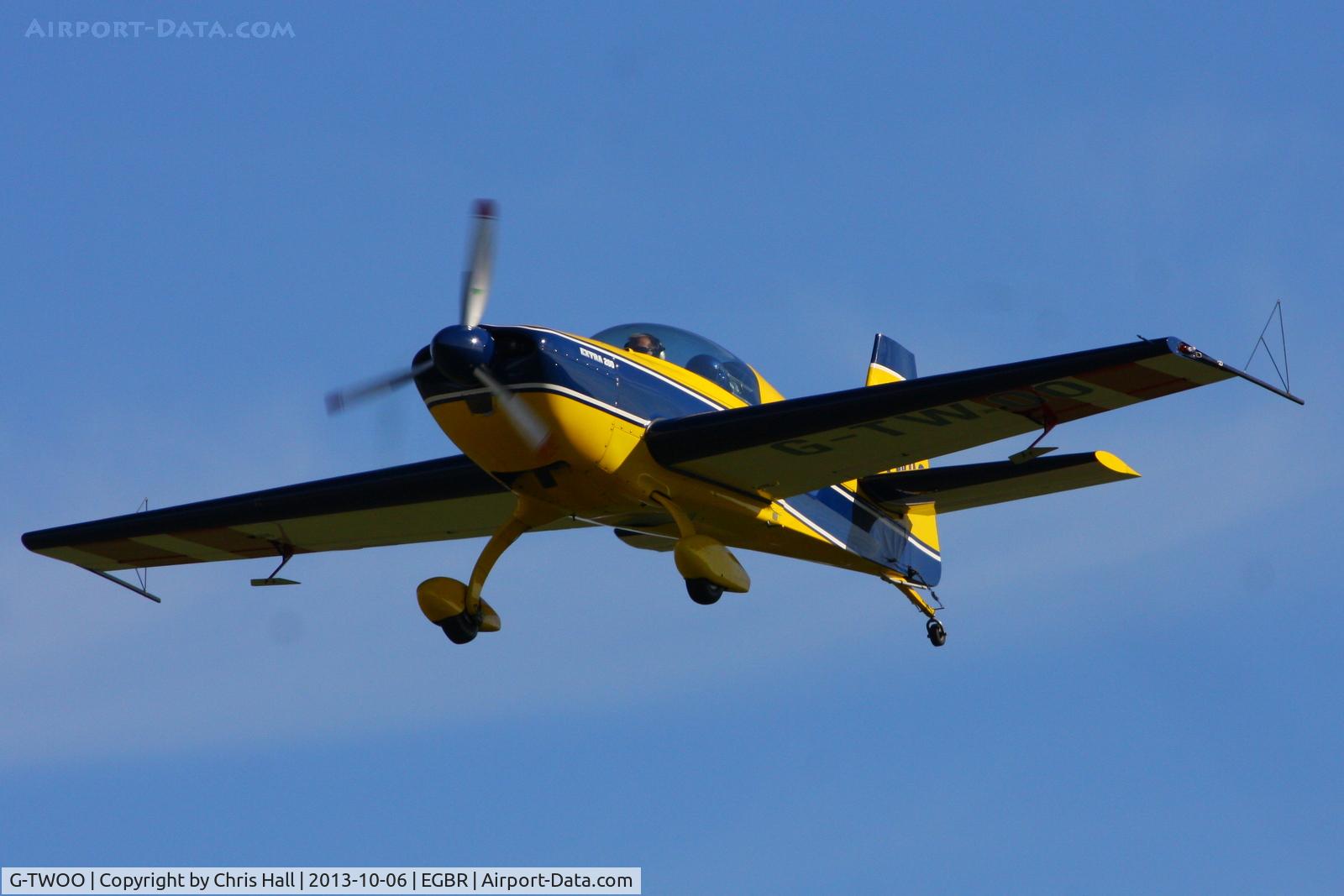 G-TWOO, 1996 Extra EA-300/200 C/N 05, at Breighton's Pre Hibernation Fly-in, 2013
