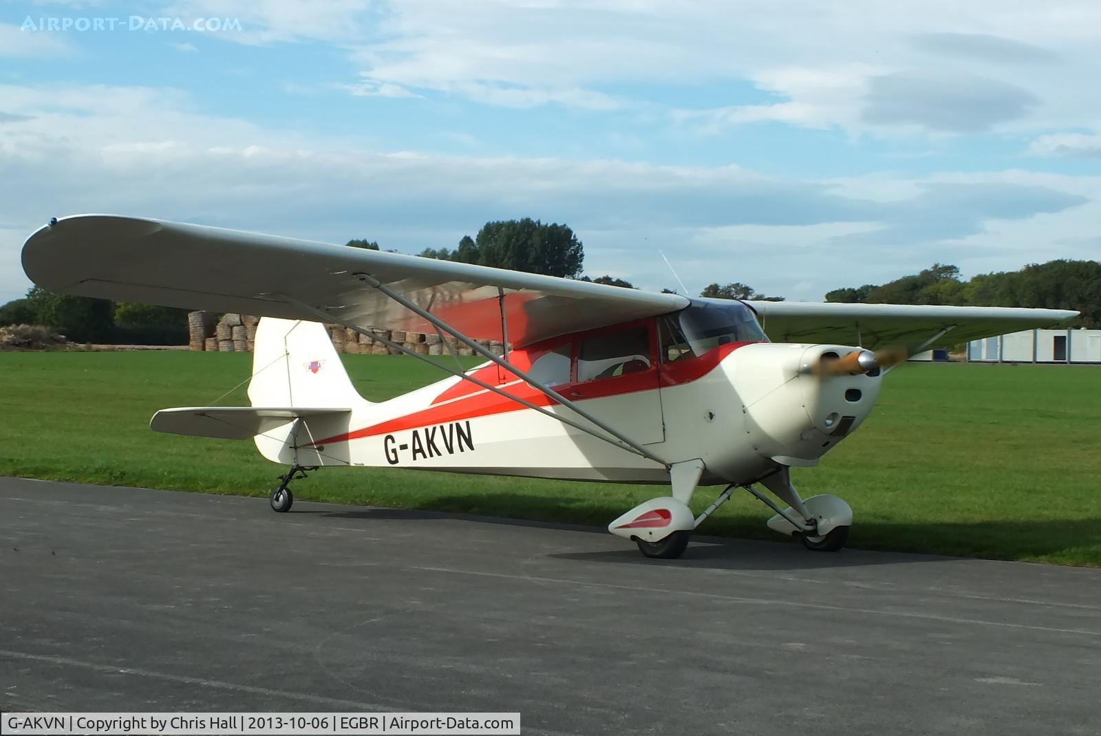 G-AKVN, 1946 Aeronca 11AC Chief Chief C/N 11AC-469, at Breighton's Pre Hibernation Fly-in, 2013