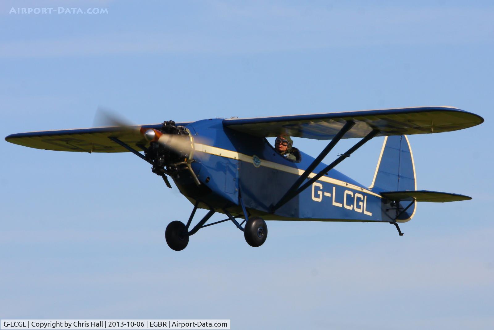 G-LCGL, 1993 Comper CLA7 Swift Replica C/N PFA 103-11089, at Breighton's Pre Hibernation Fly-in, 2013