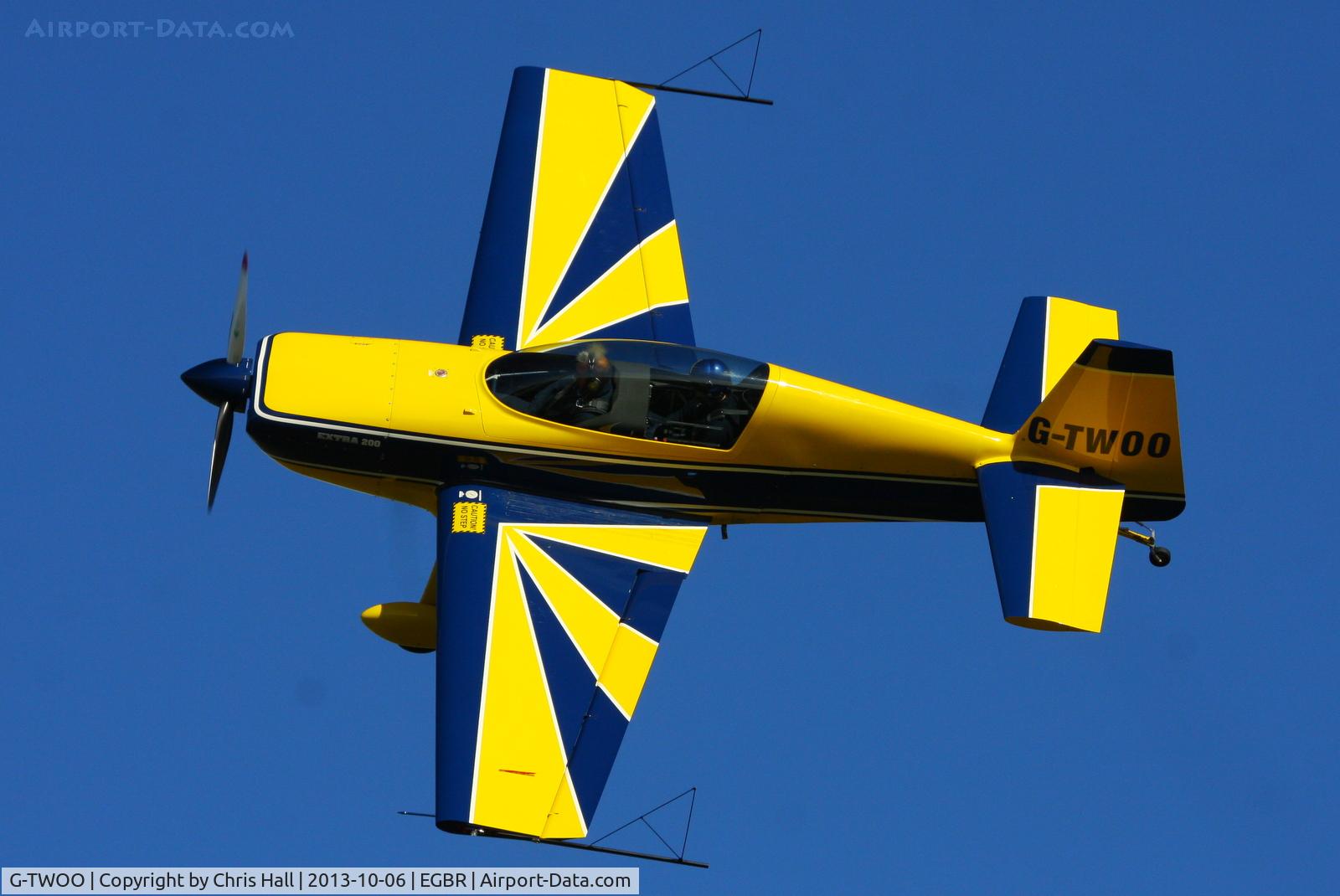 G-TWOO, 1996 Extra EA-300/200 C/N 05, at Breighton's Pre Hibernation Fly-in, 2013