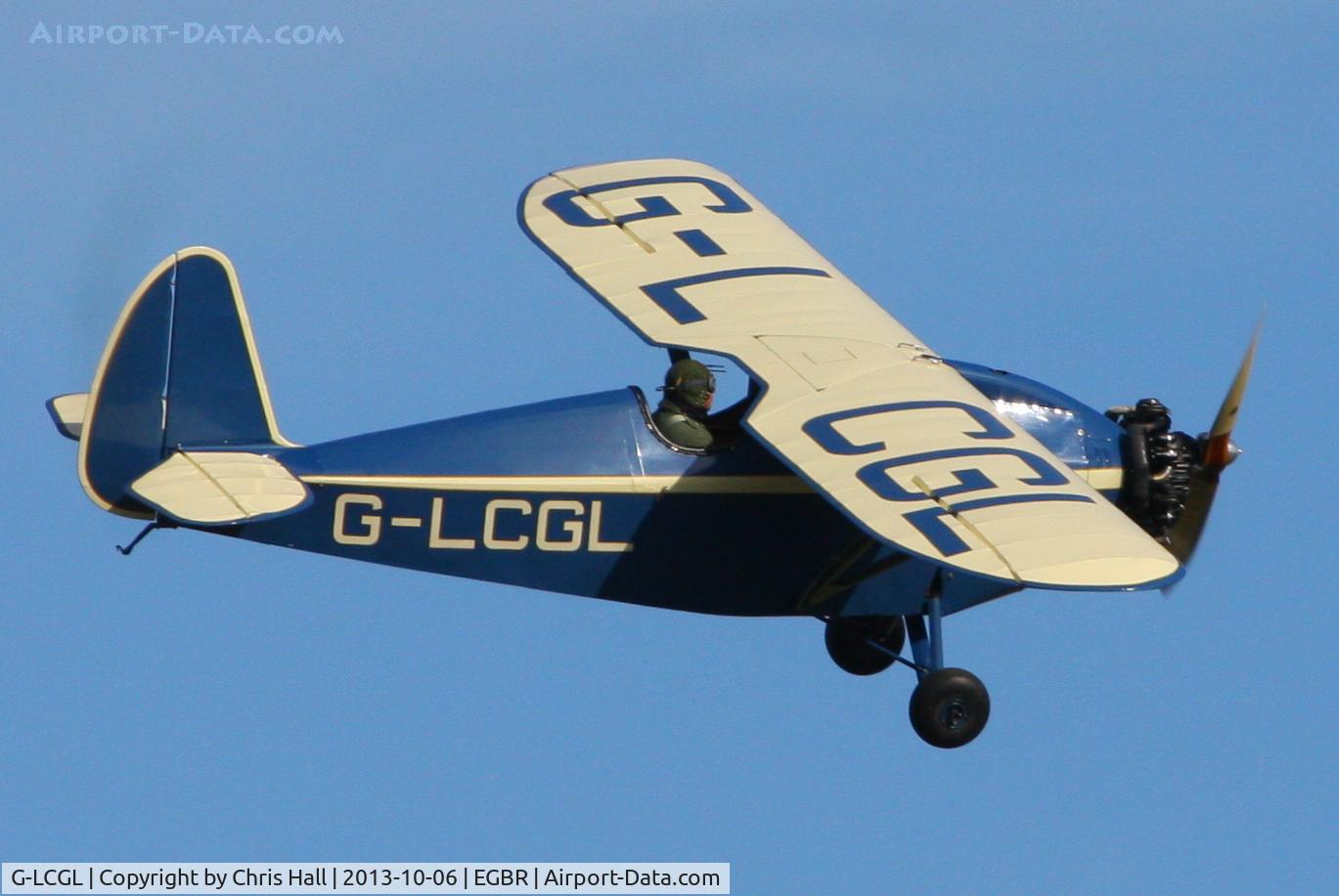 G-LCGL, 1993 Comper CLA7 Swift Replica C/N PFA 103-11089, at Breighton's Pre Hibernation Fly-in, 2013
