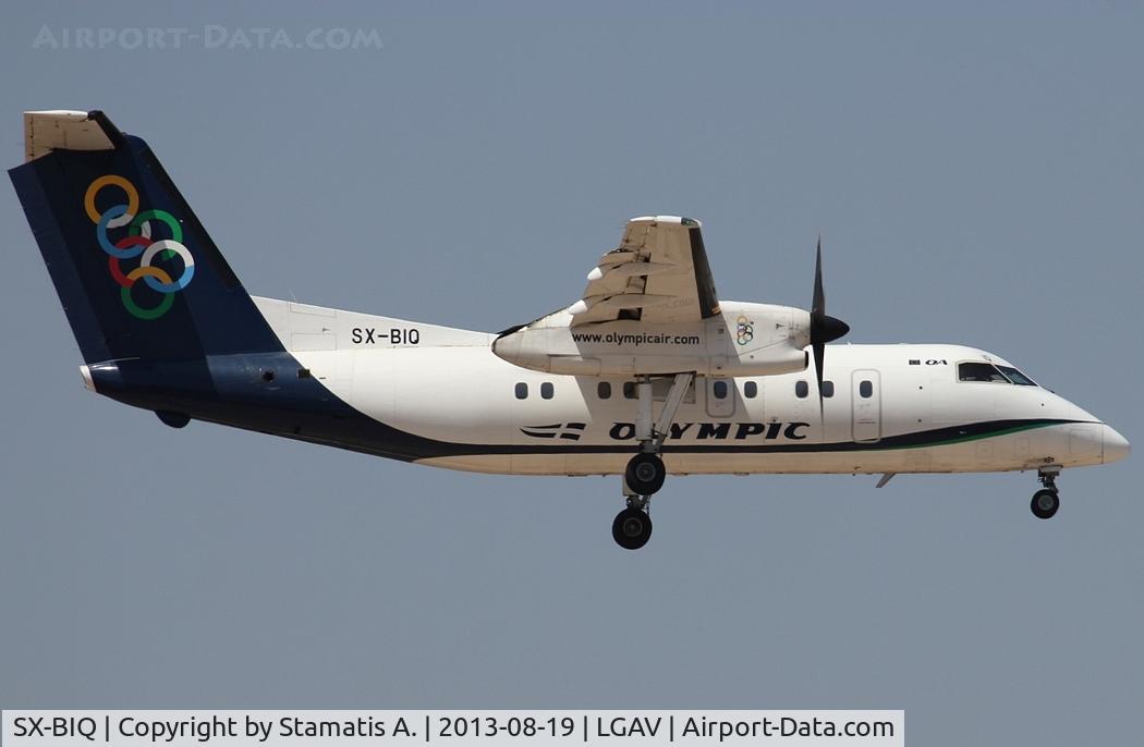 SX-BIQ, 1993 De Havilland Canada DHC-8-102 Dash 8 C/N 361, Landing on rwy 03L
